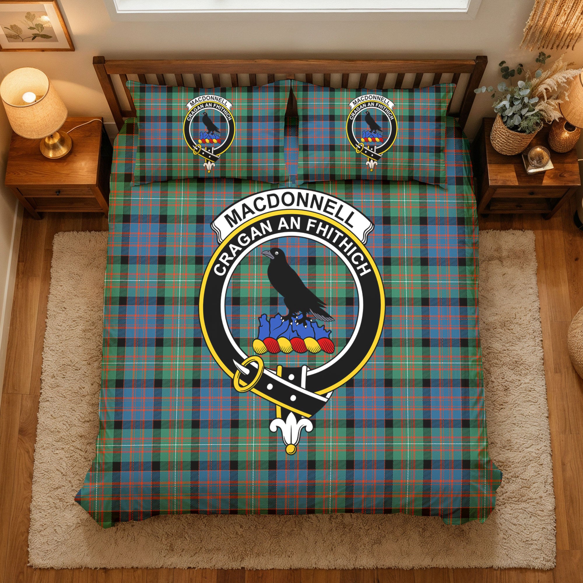 MacDonnell of Glengarry Ancient Tartan Crest Bedding Set