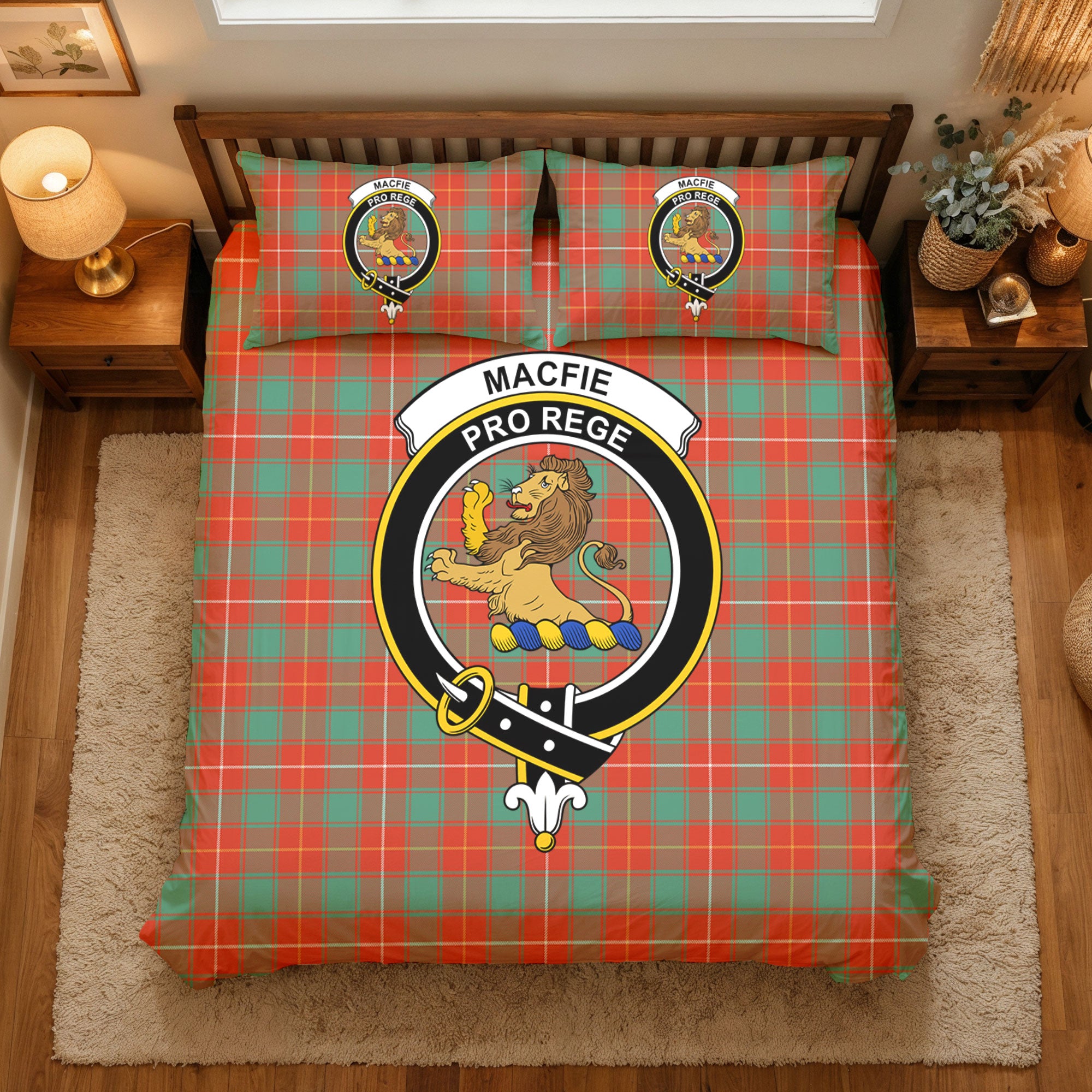 MacFie Ancient Tartan Crest Bedding Set