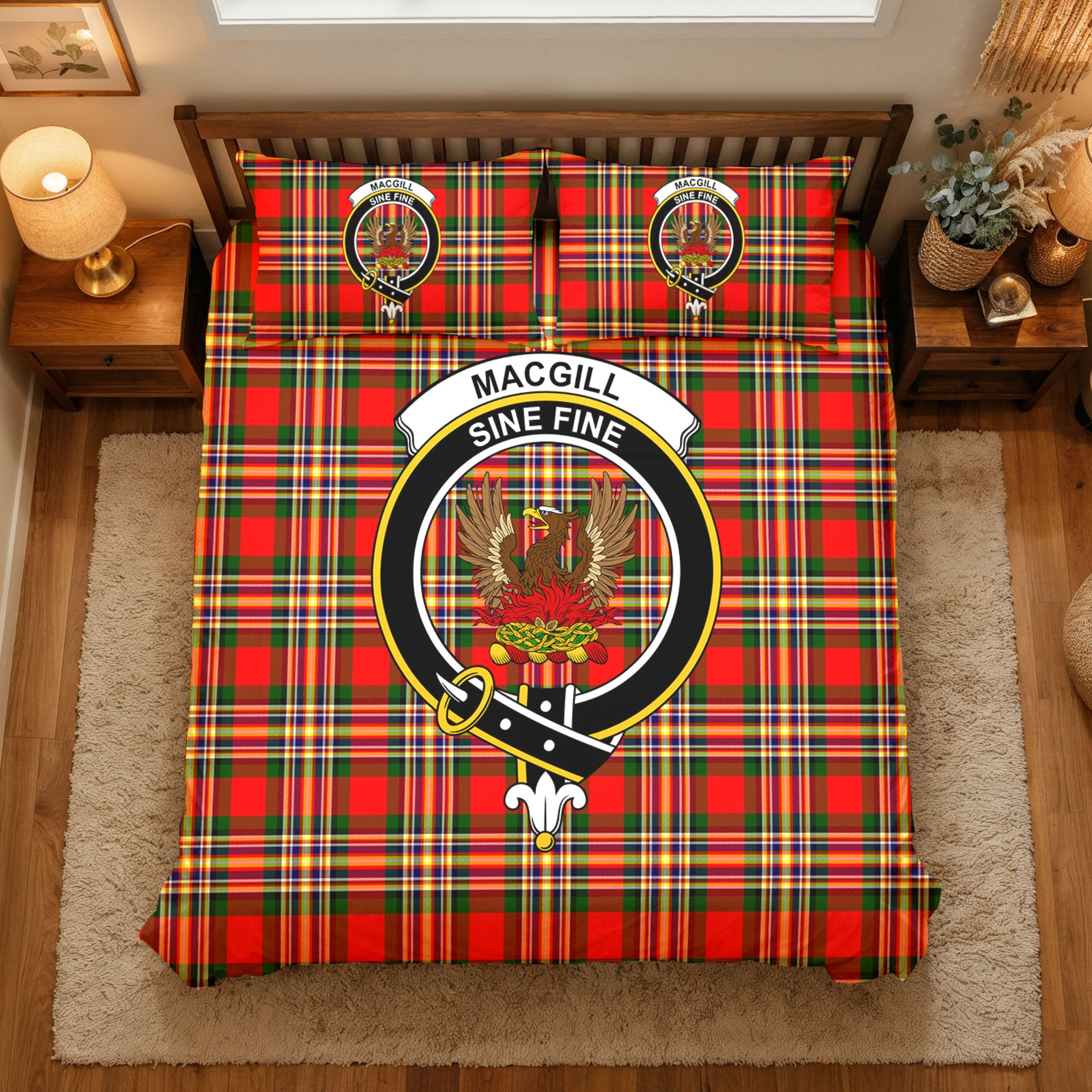 MacGill Modern Tartan Crest Bedding Set