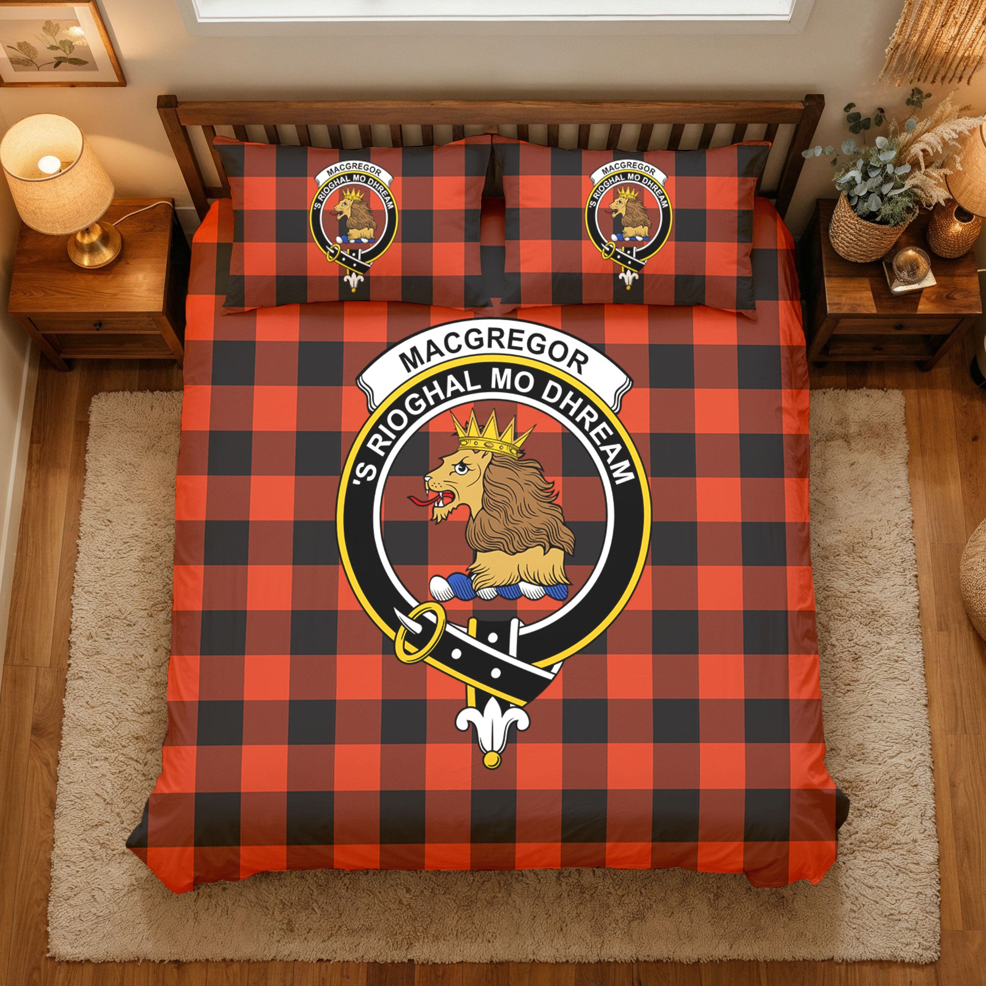 MacGregor Rob Roy Ancient Tartan Crest Bedding Set
