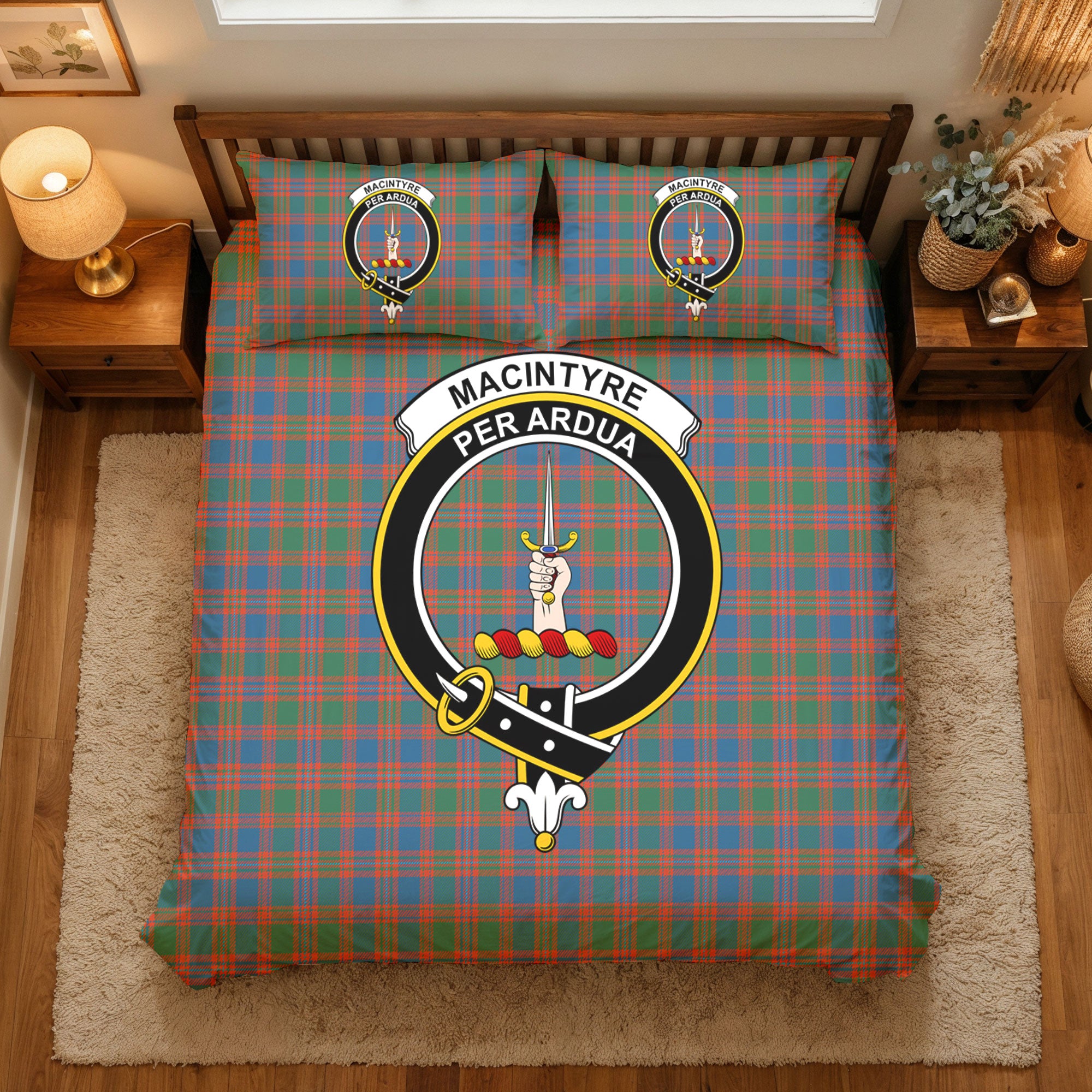 MacIntyre Ancient Tartan Crest Bedding Set