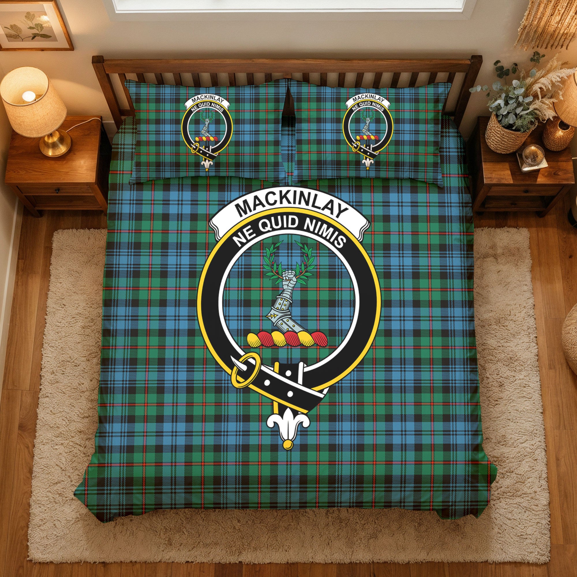 MacKinlay Ancient Tartan Crest Bedding Set