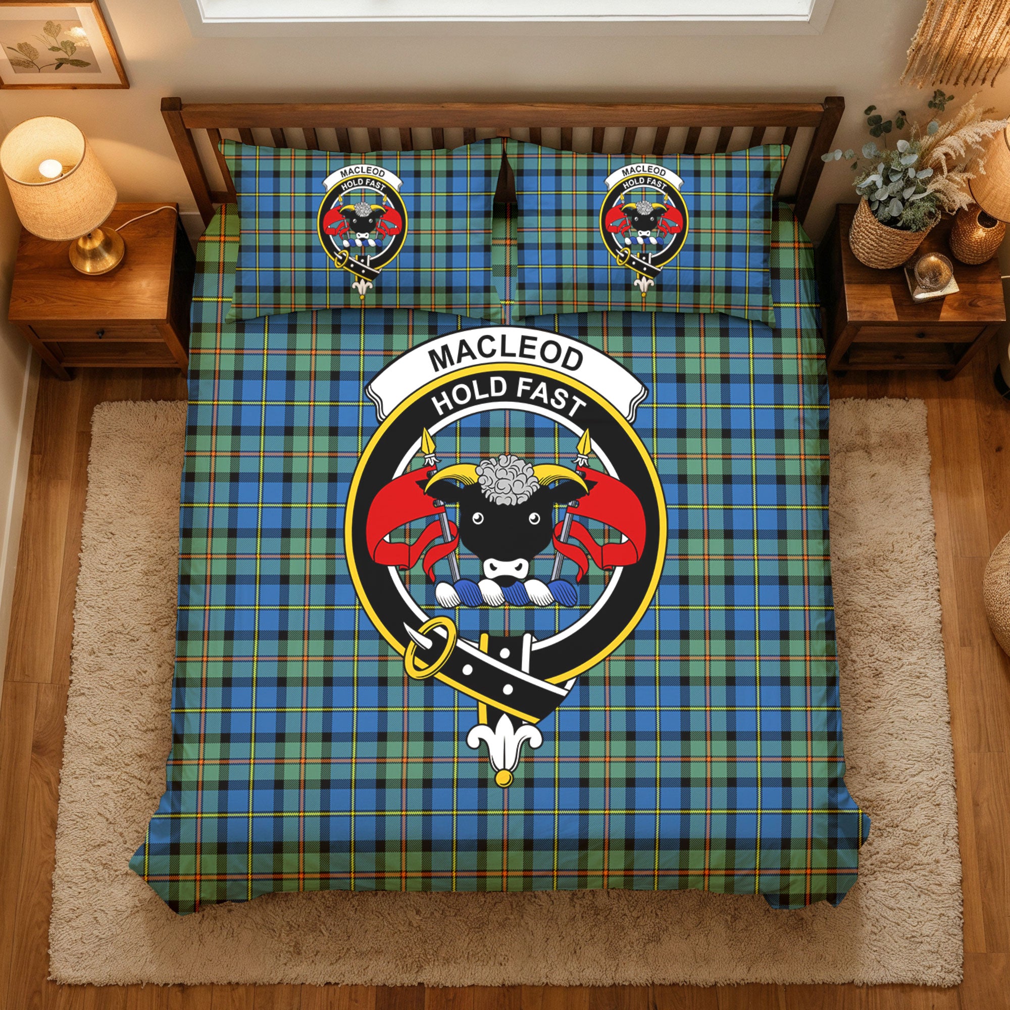 MacLeod of Harris Ancient Tartan Crest Bedding Set