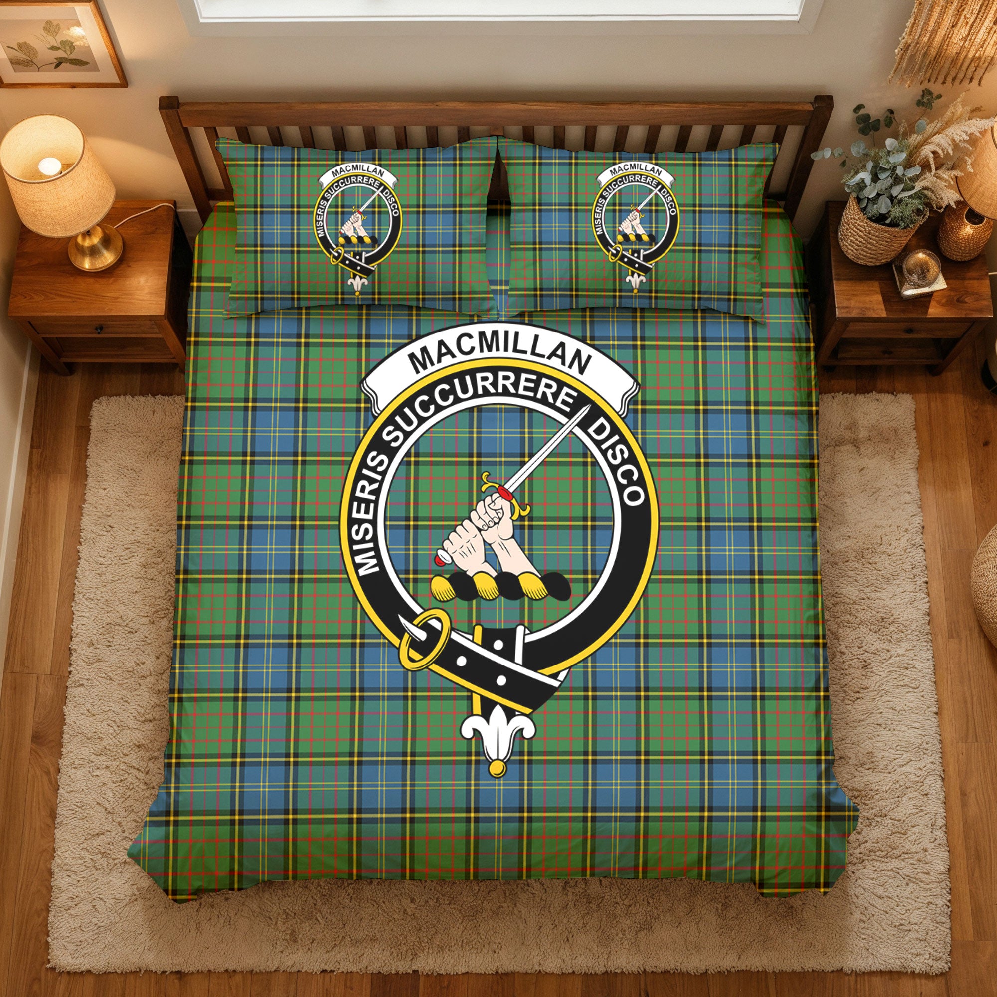 MacMillan Hunting Ancient Tartan Crest Bedding Set