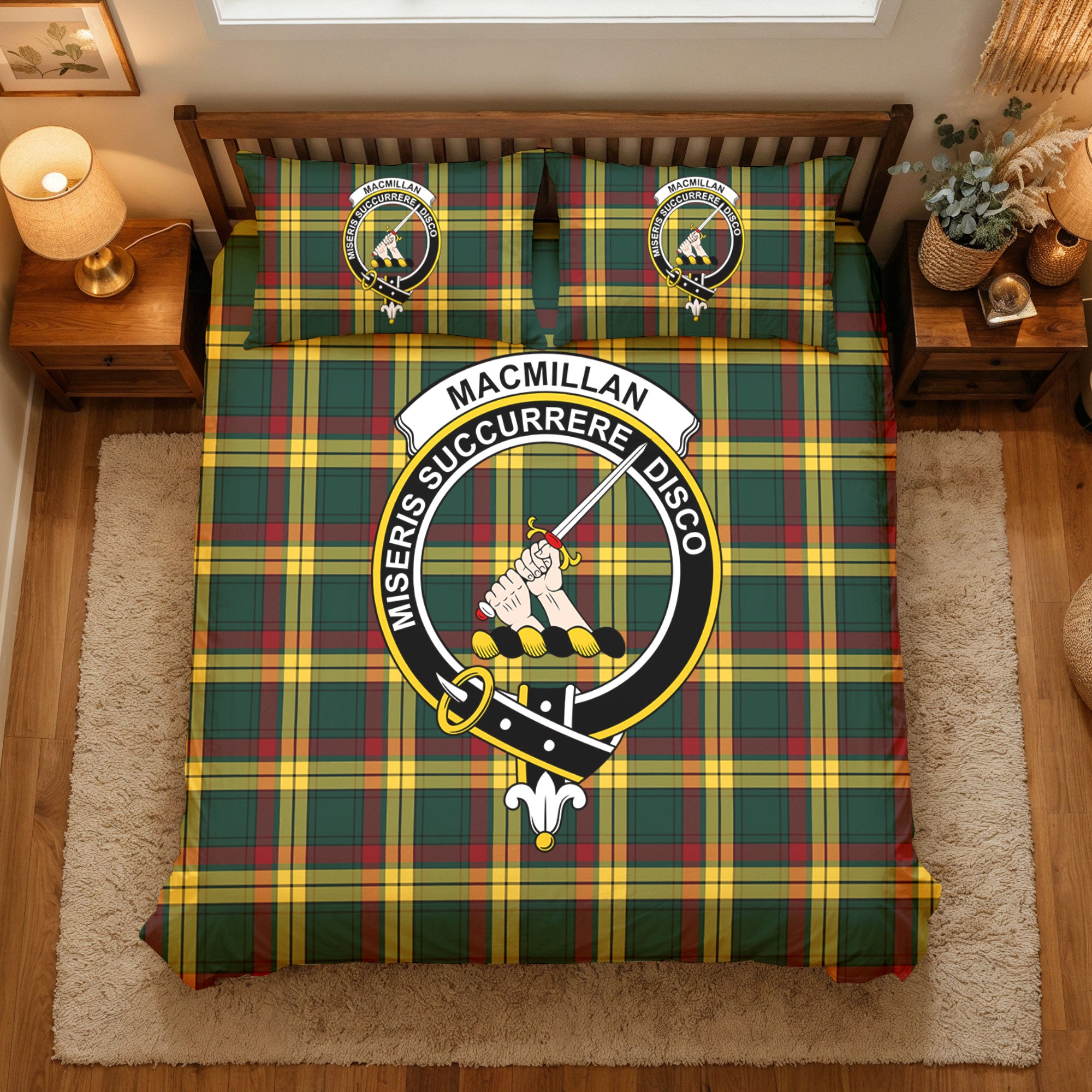 MacMillan Old Modern Tartan Crest Bedding Set
