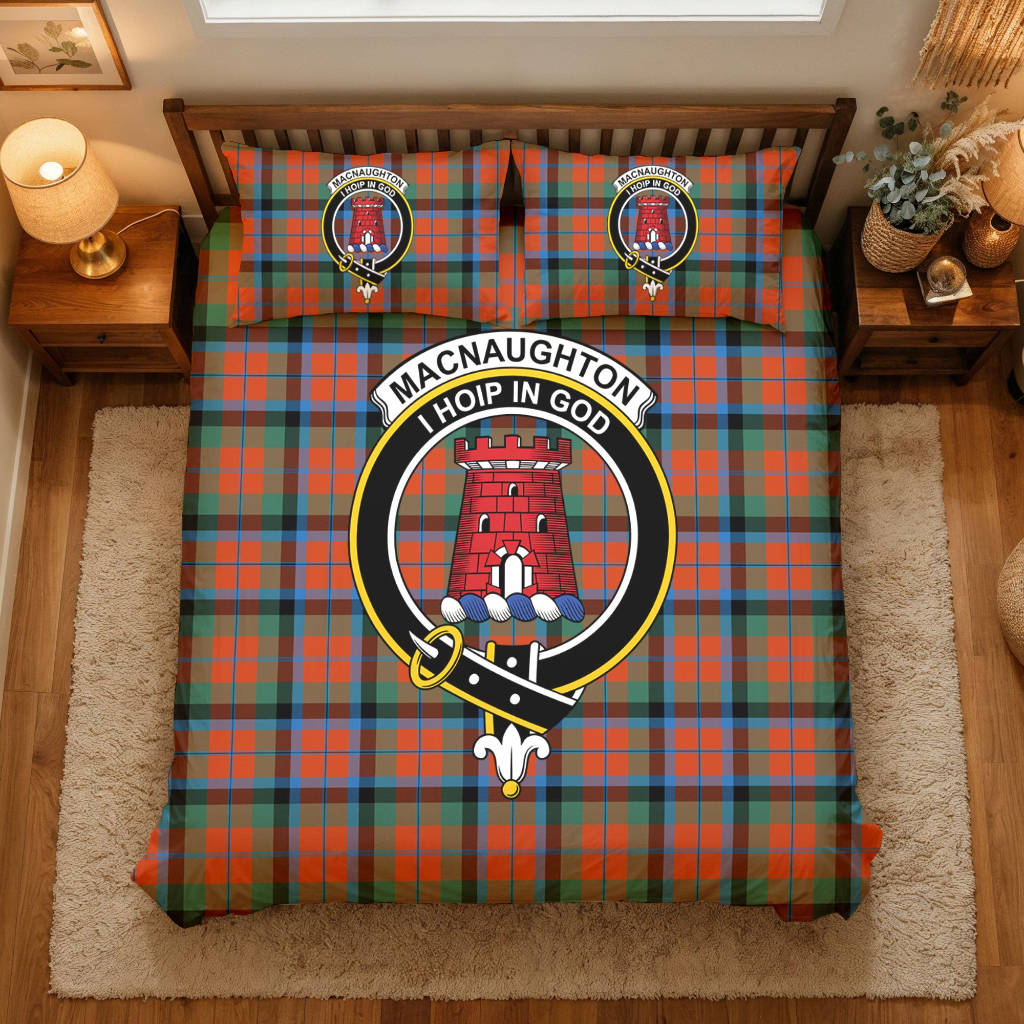 MacNaughton Ancient Tartan Crest Bedding Set