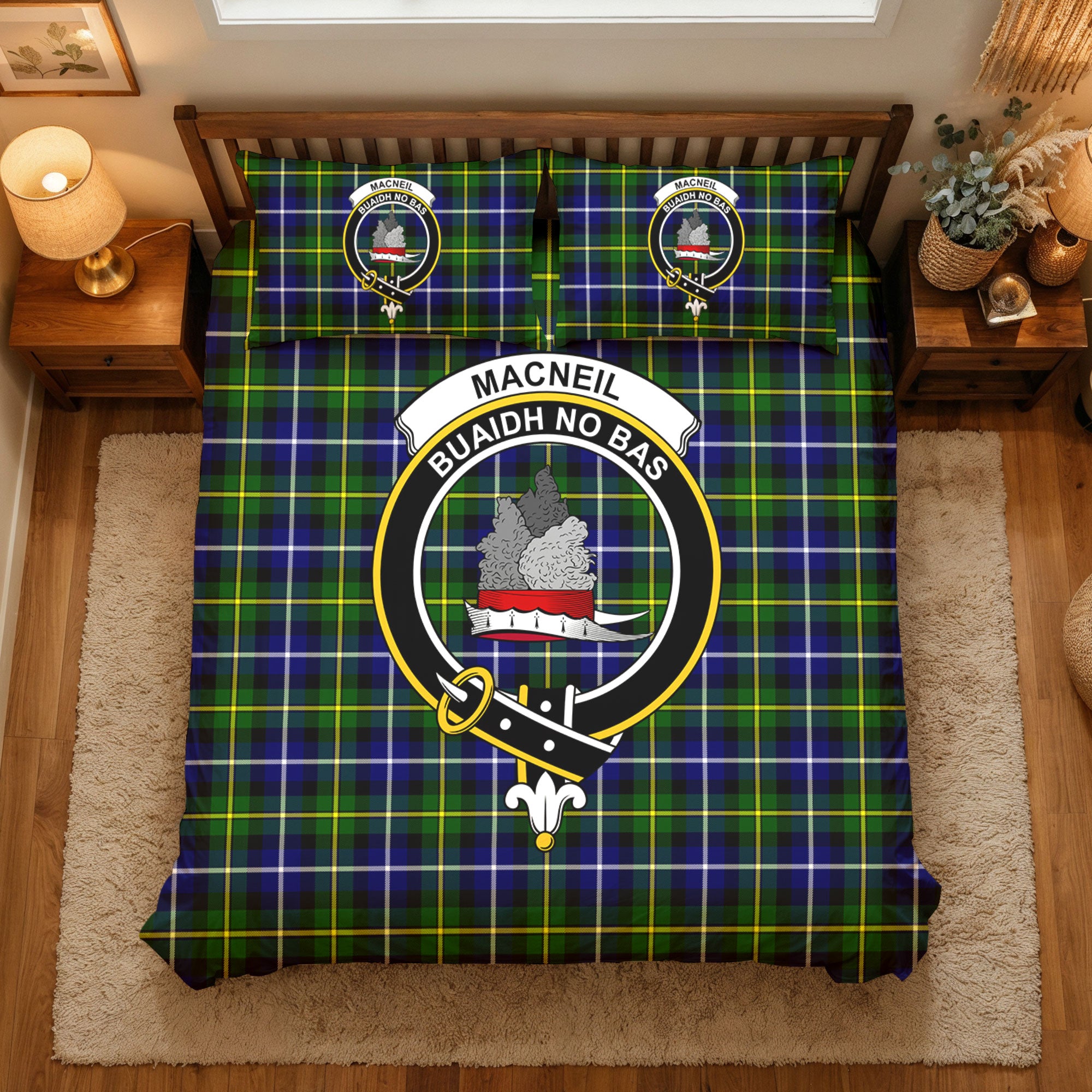 MacNeil of Barra Modern Tartan Crest Bedding Set