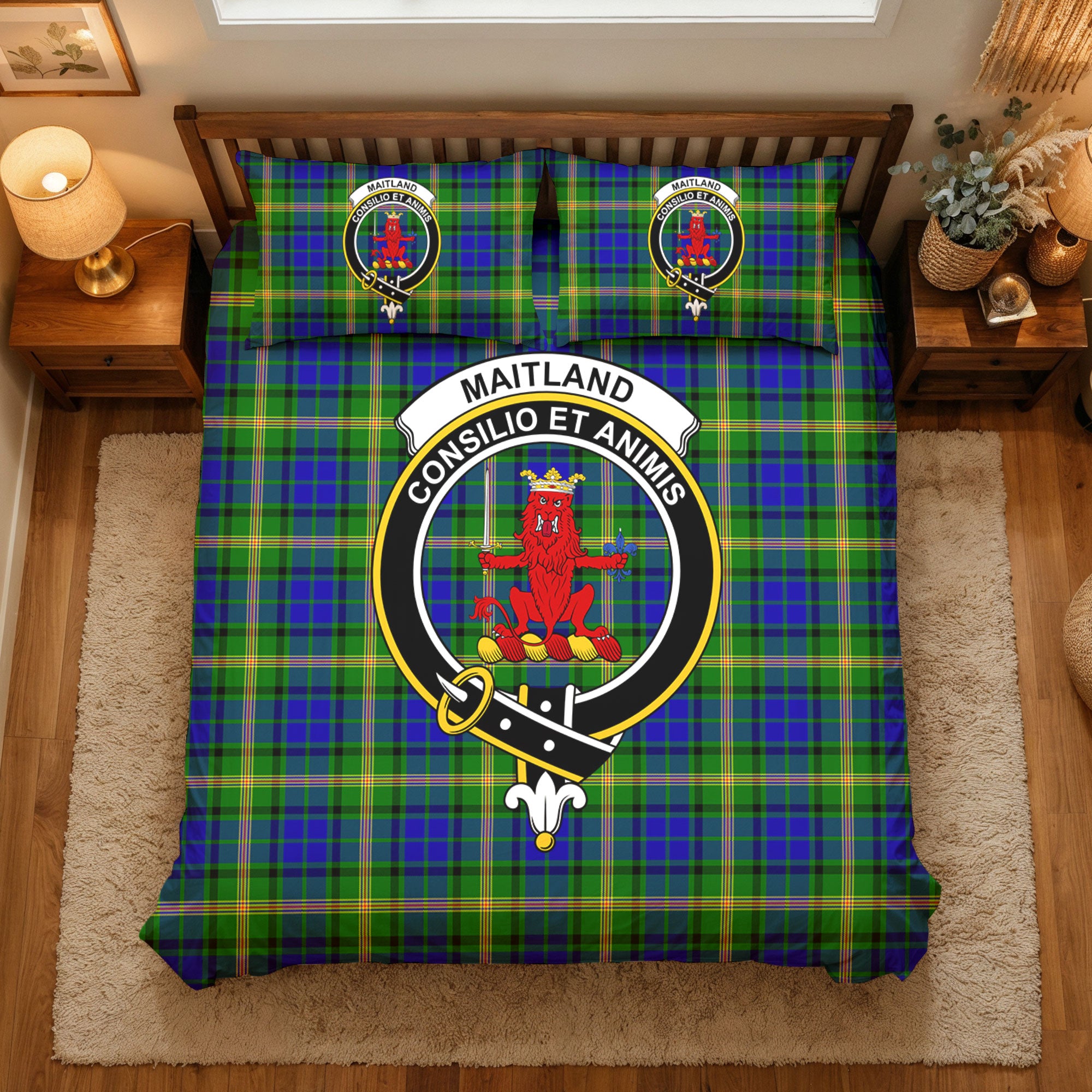 Maitland Tartan Crest Bedding Set