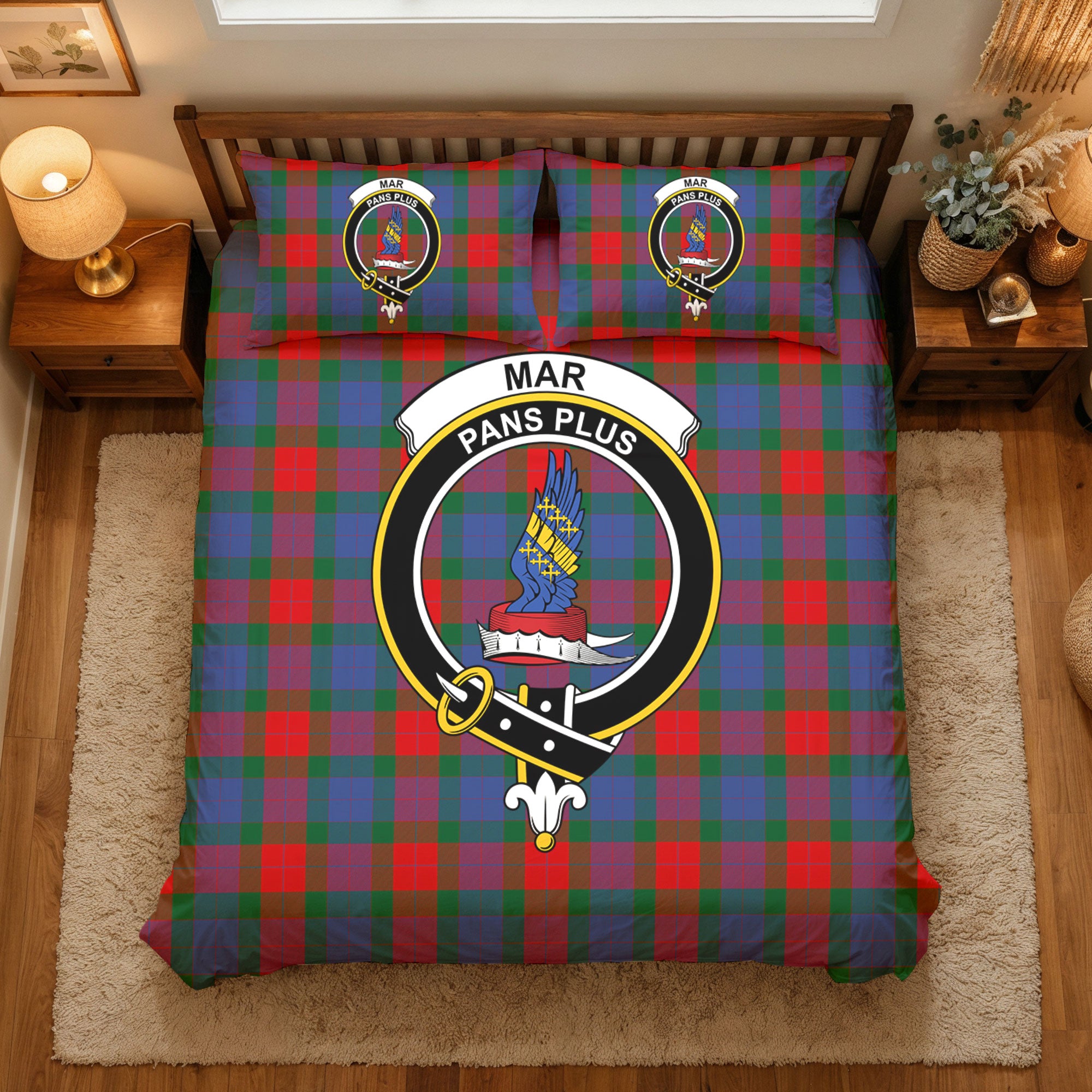 Mar Tartan Crest Bedding Set