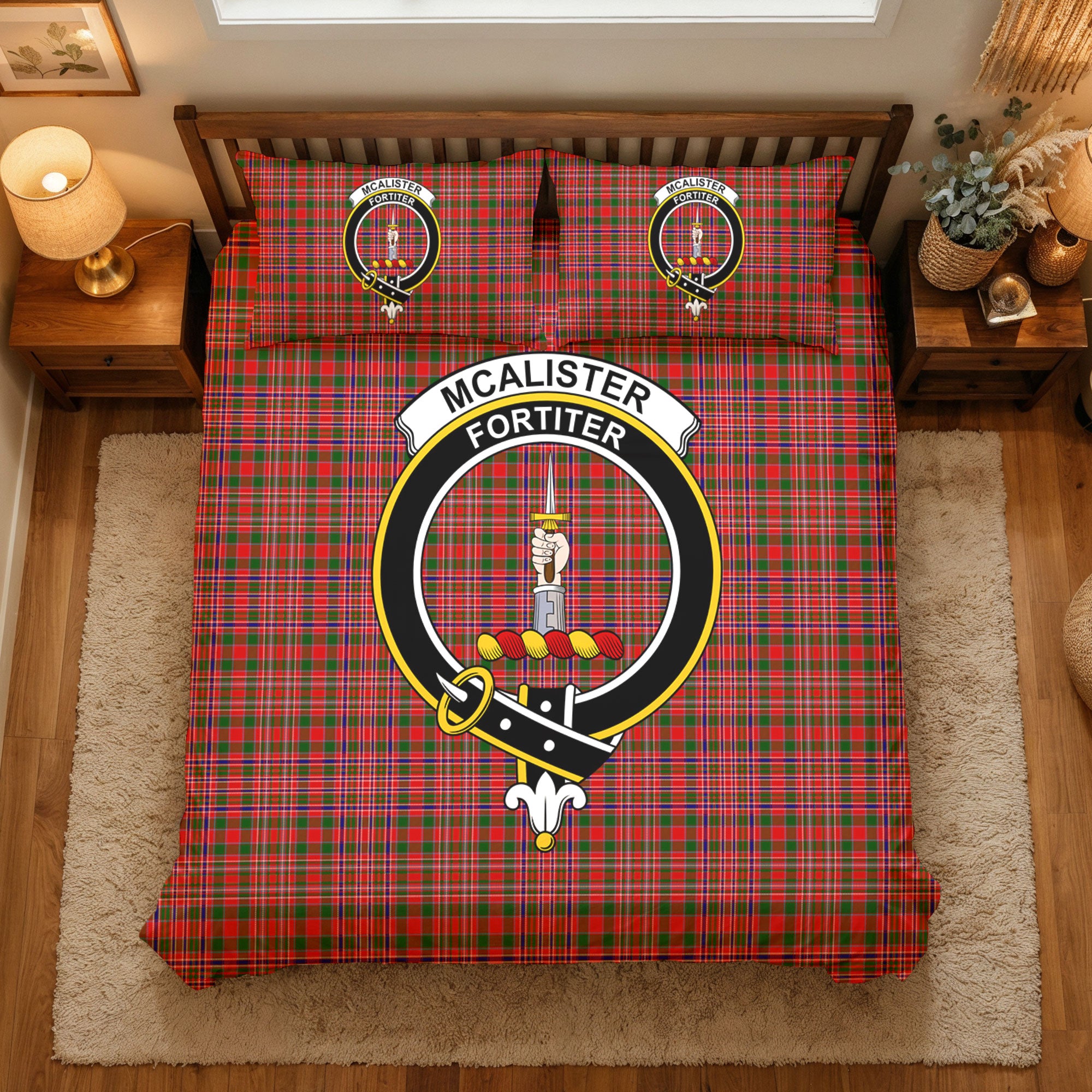 McAlister Modern Tartan Crest Bedding Set