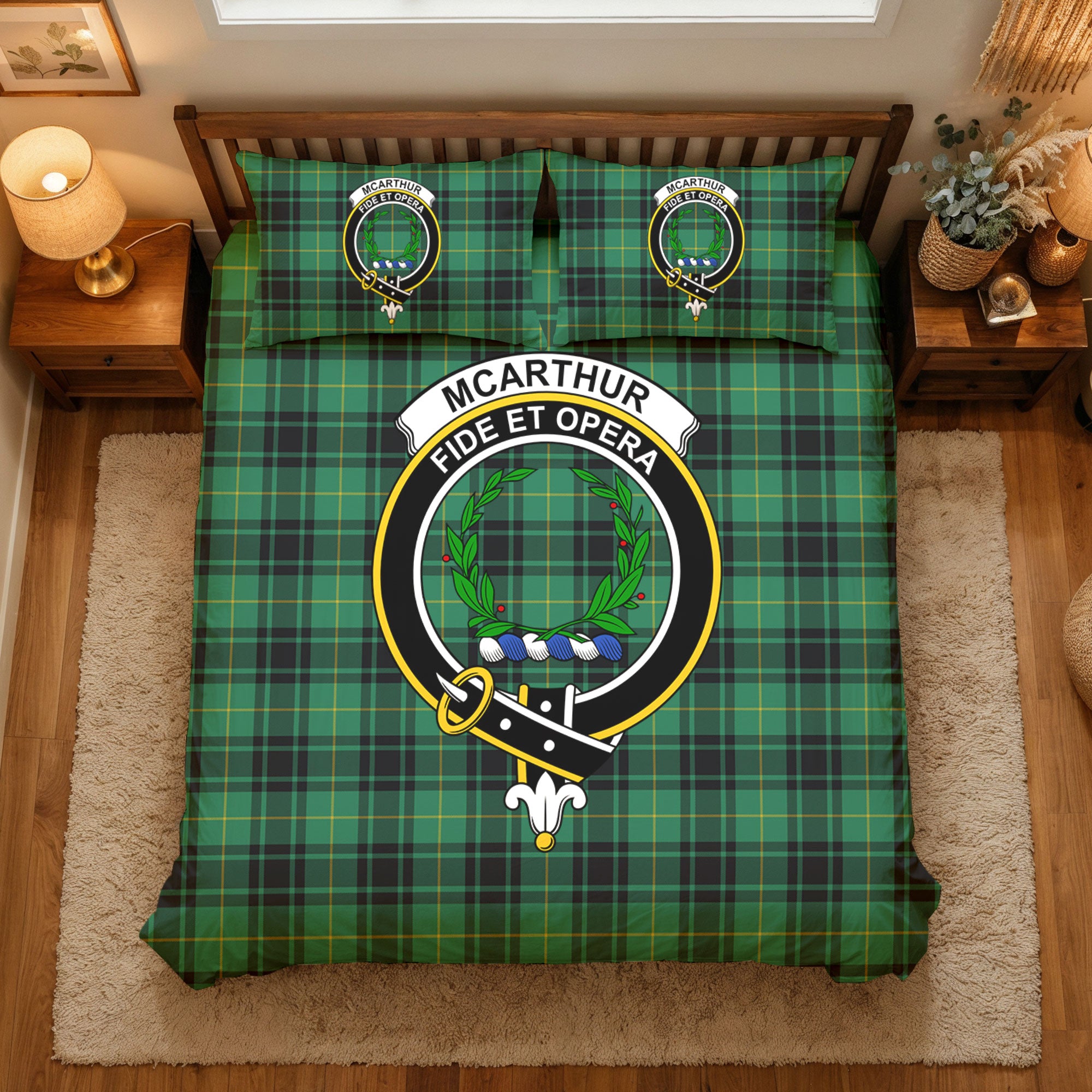 McArthur Ancient Tartan Crest Bedding Set