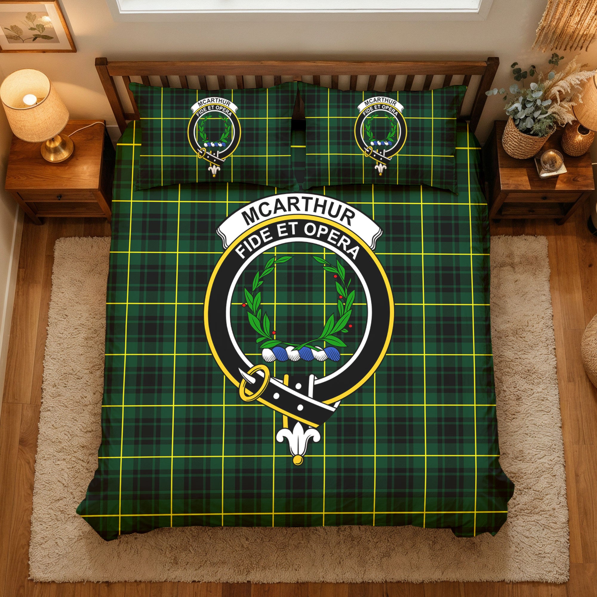 McArthur Modern Tartan Crest Bedding Set