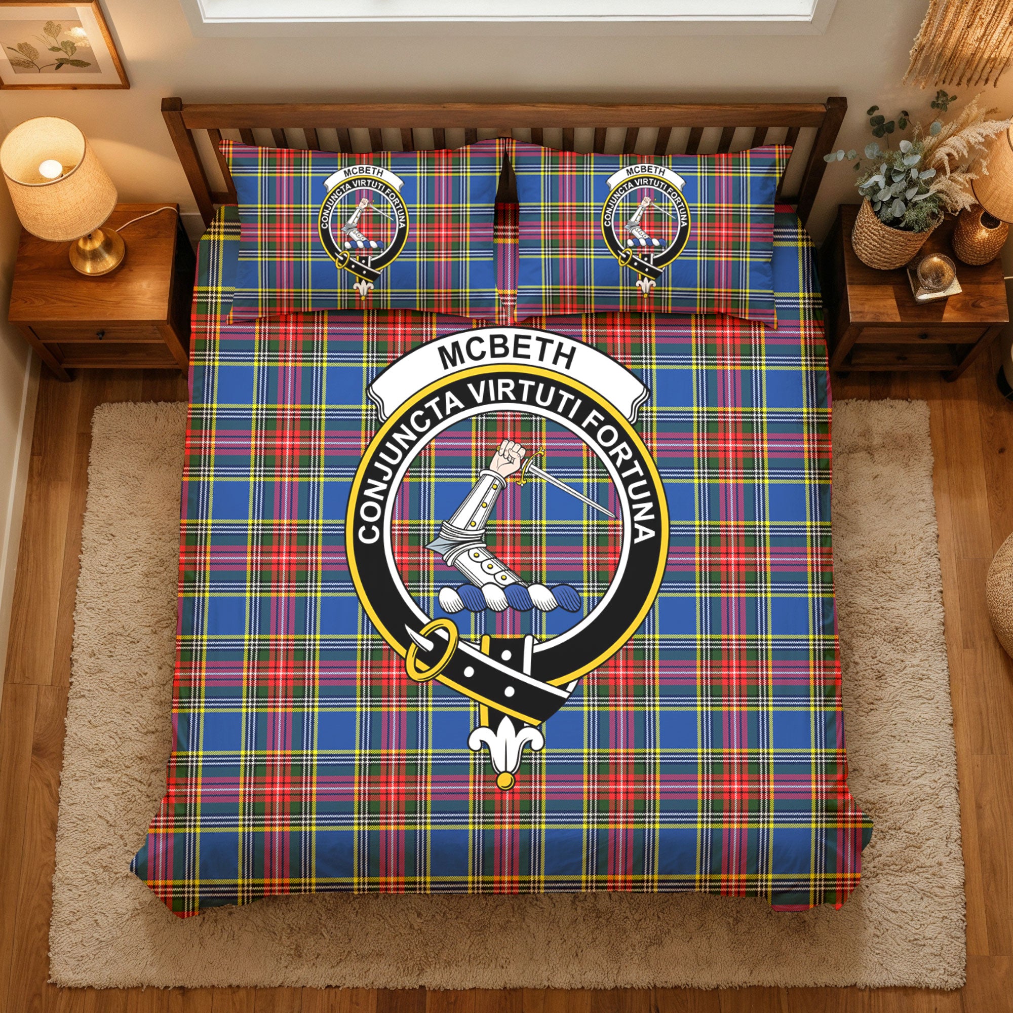 McBeth Modern Tartan Crest Bedding Set