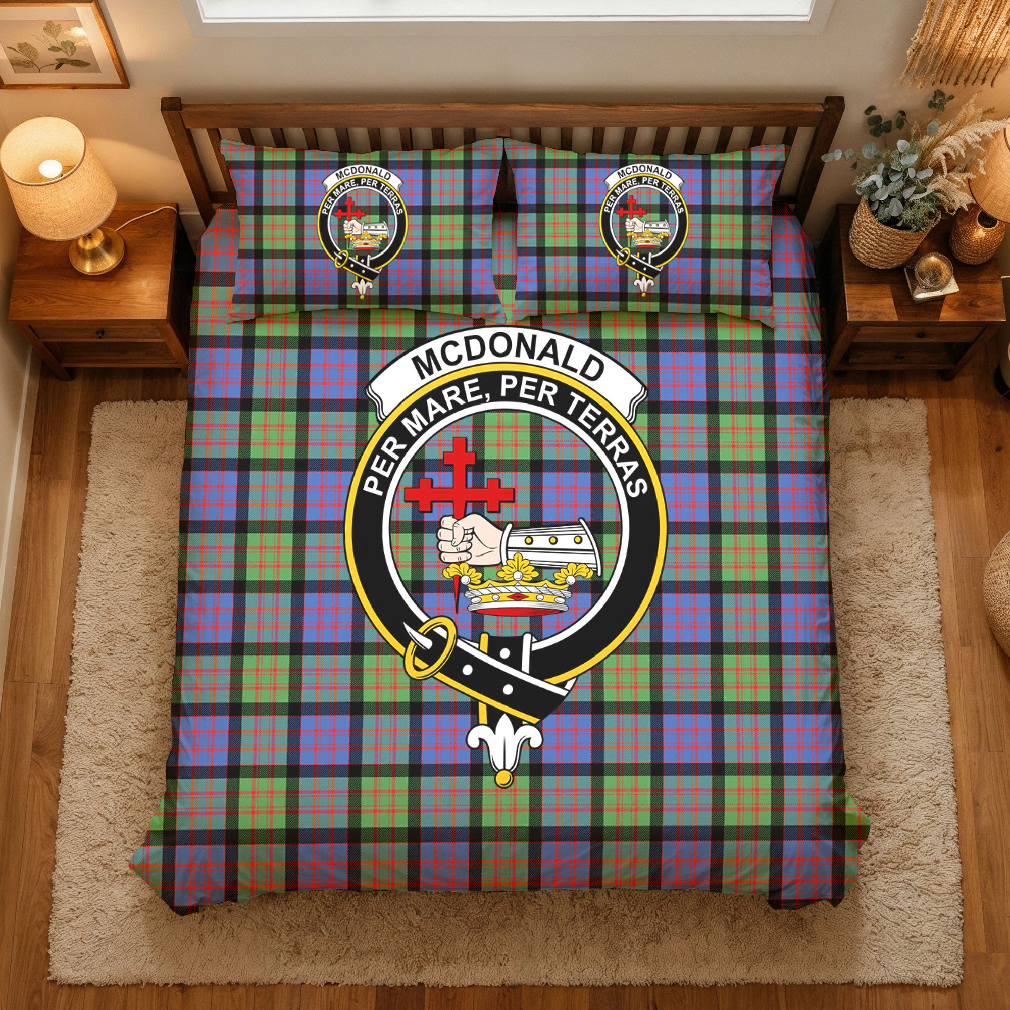 McDonald Ancient Tartan Crest Bedding Set