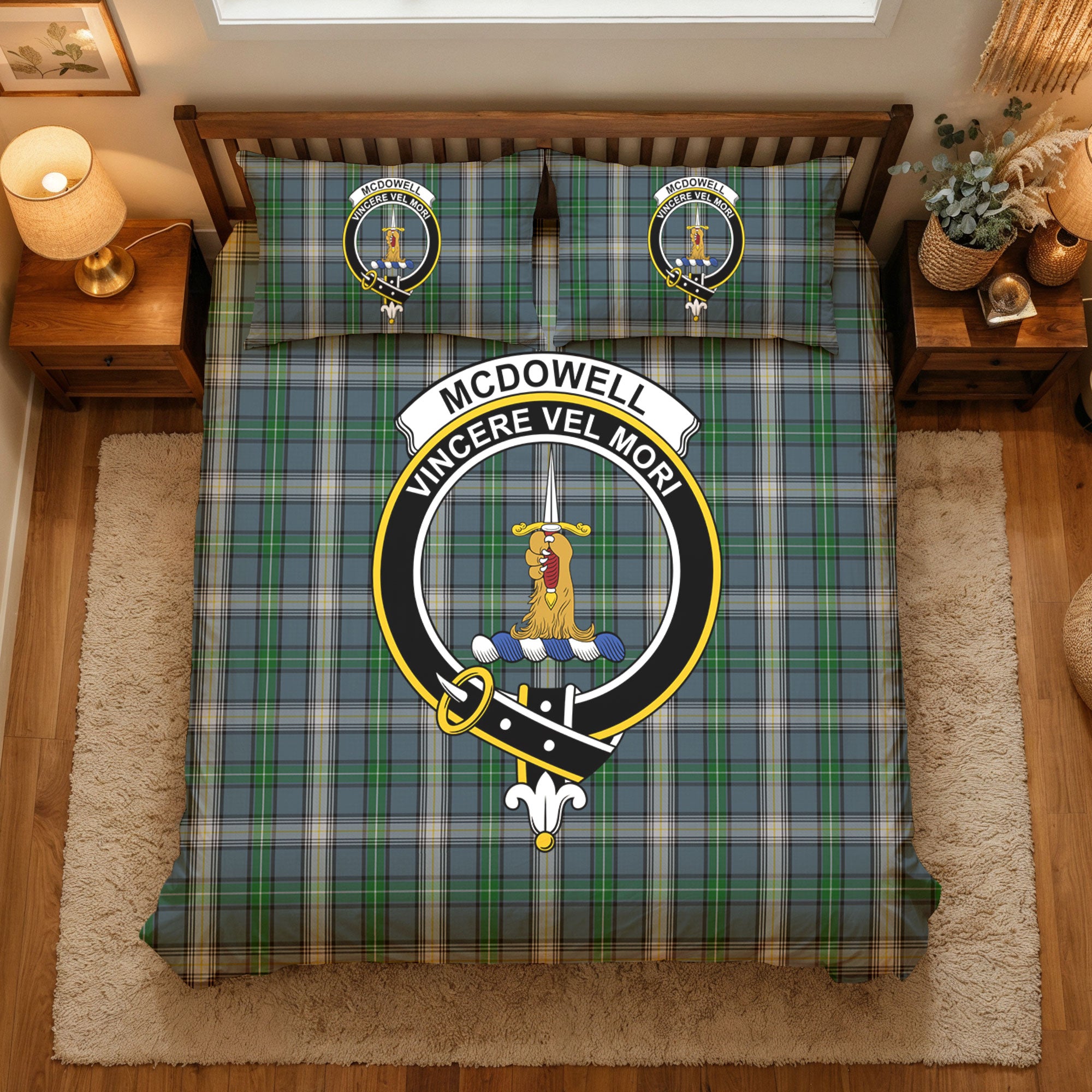 McDowell (MacDowell) Tartan Crest Bedding Set