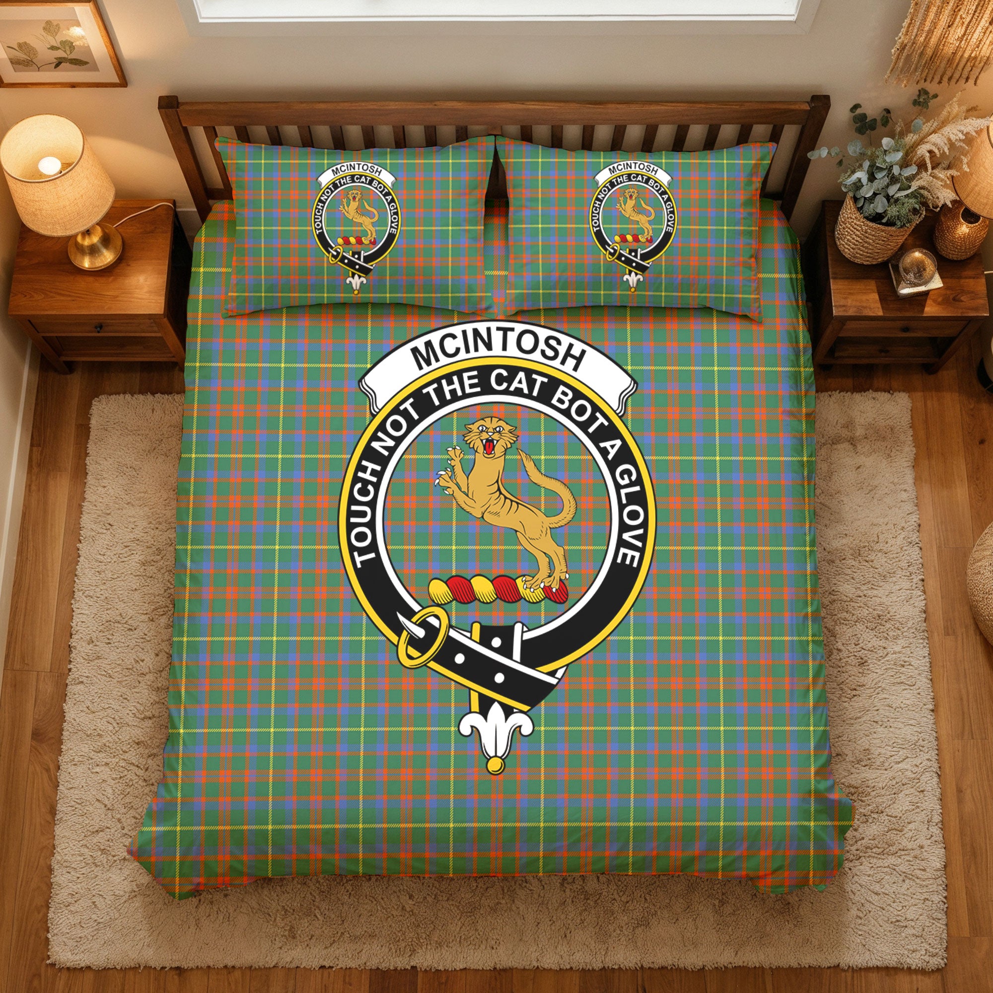 McIntosh Hunting Ancient Tartan Crest Bedding Set