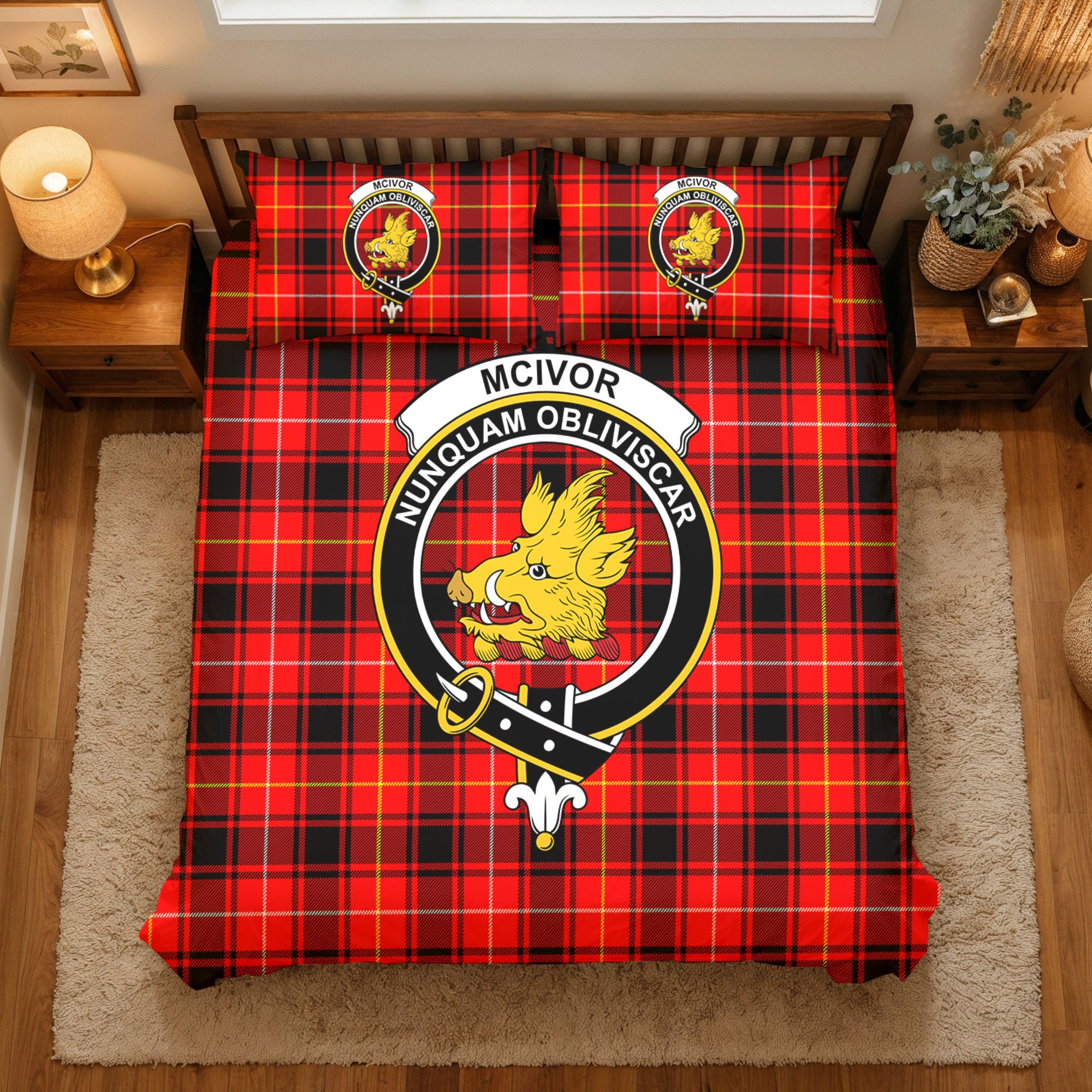 McIvor Tartan Crest Bedding Set
