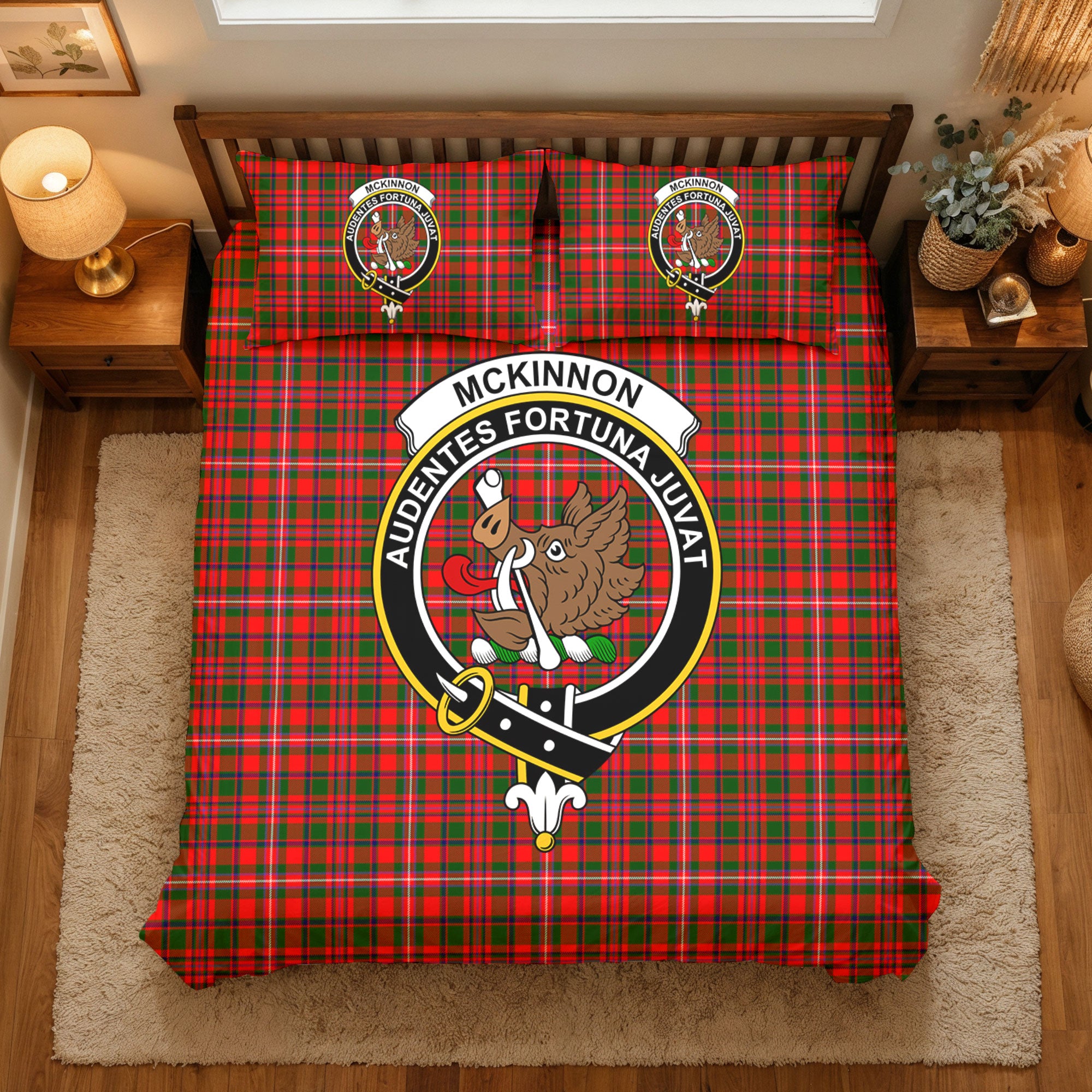 McKinnon Modern Tartan Crest Bedding Set