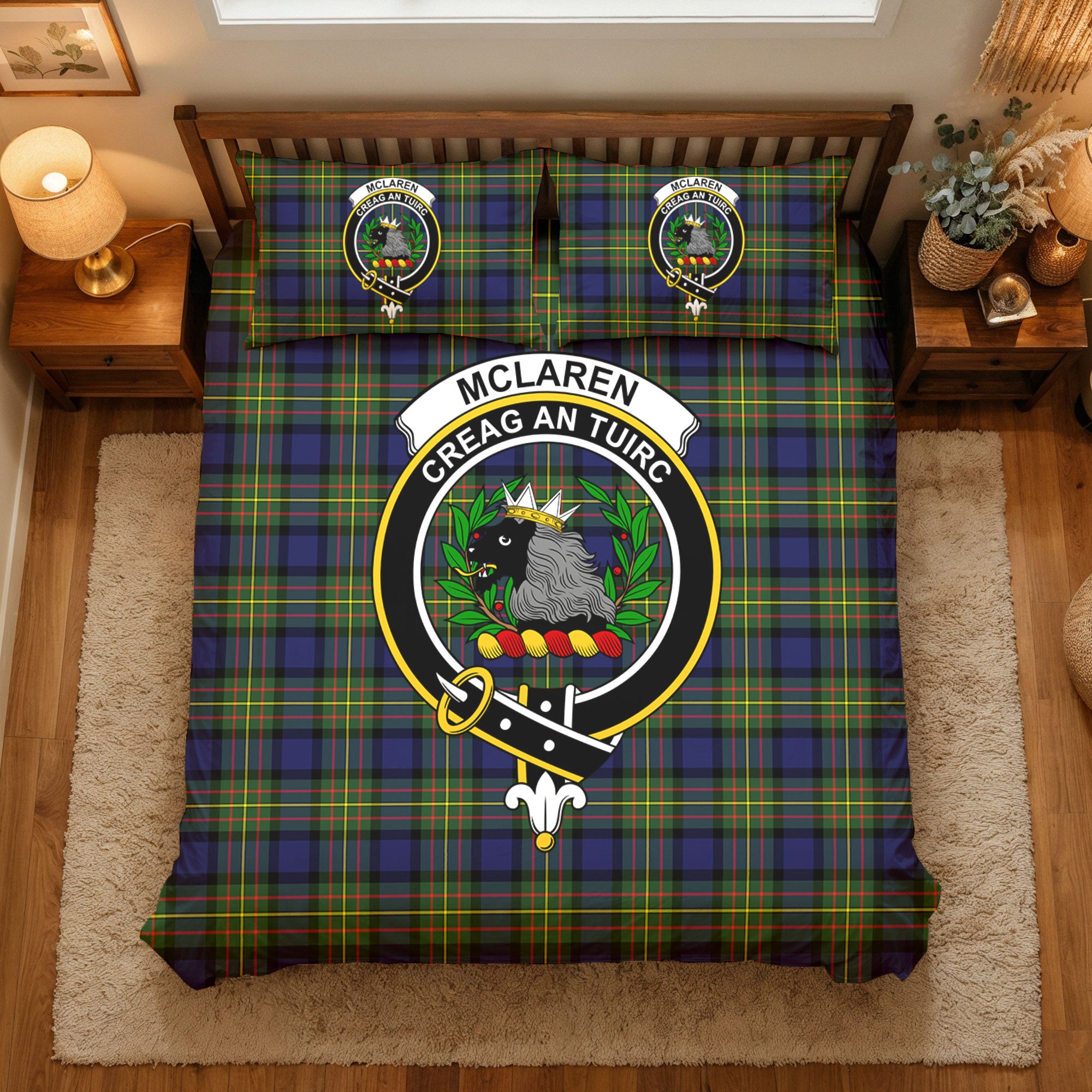 McLaren Modern Tartan Crest Bedding Set