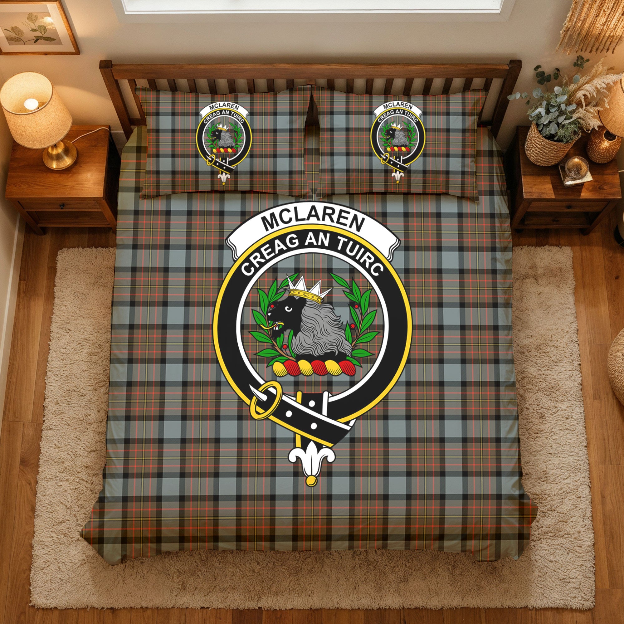 McLaren Weathered Tartan Crest Bedding Set