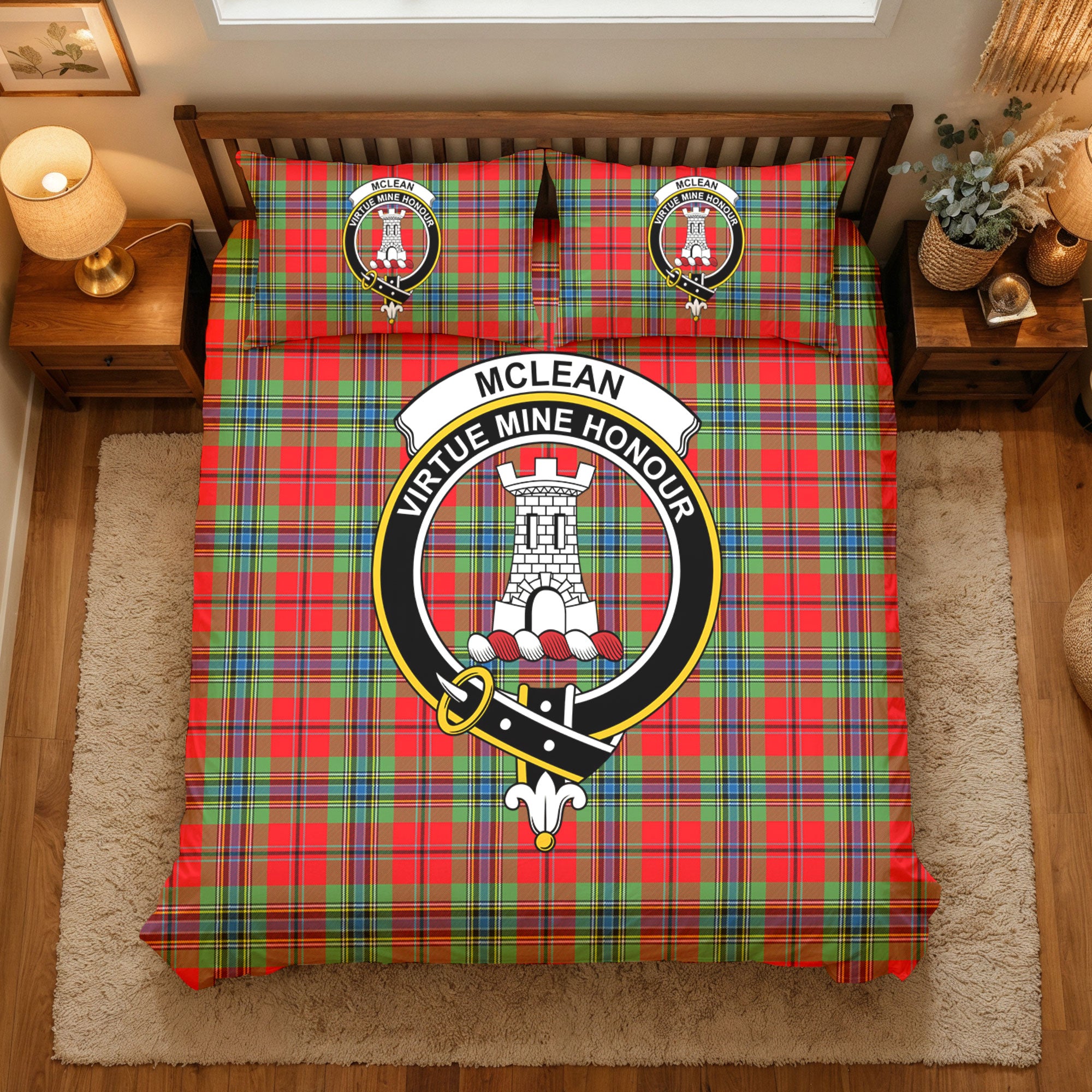 McLean of Duart Modern Tartan Crest Bedding Set