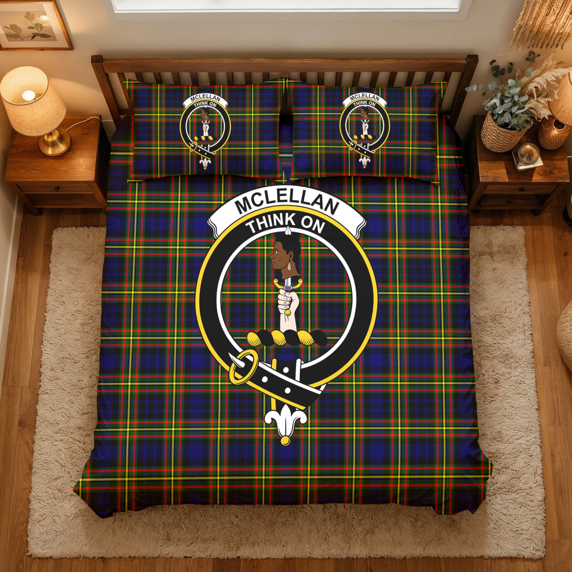 McLellan Modern Tartan Crest Bedding Set