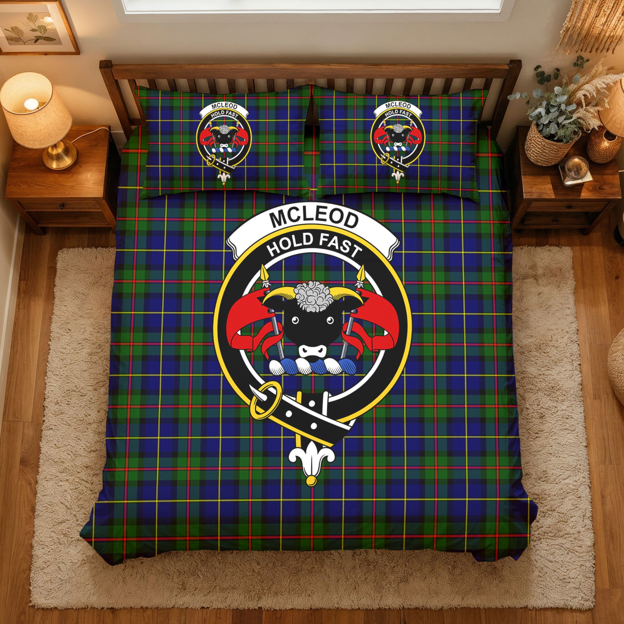 McLeod of Harris Modern Tartan Crest Bedding Set