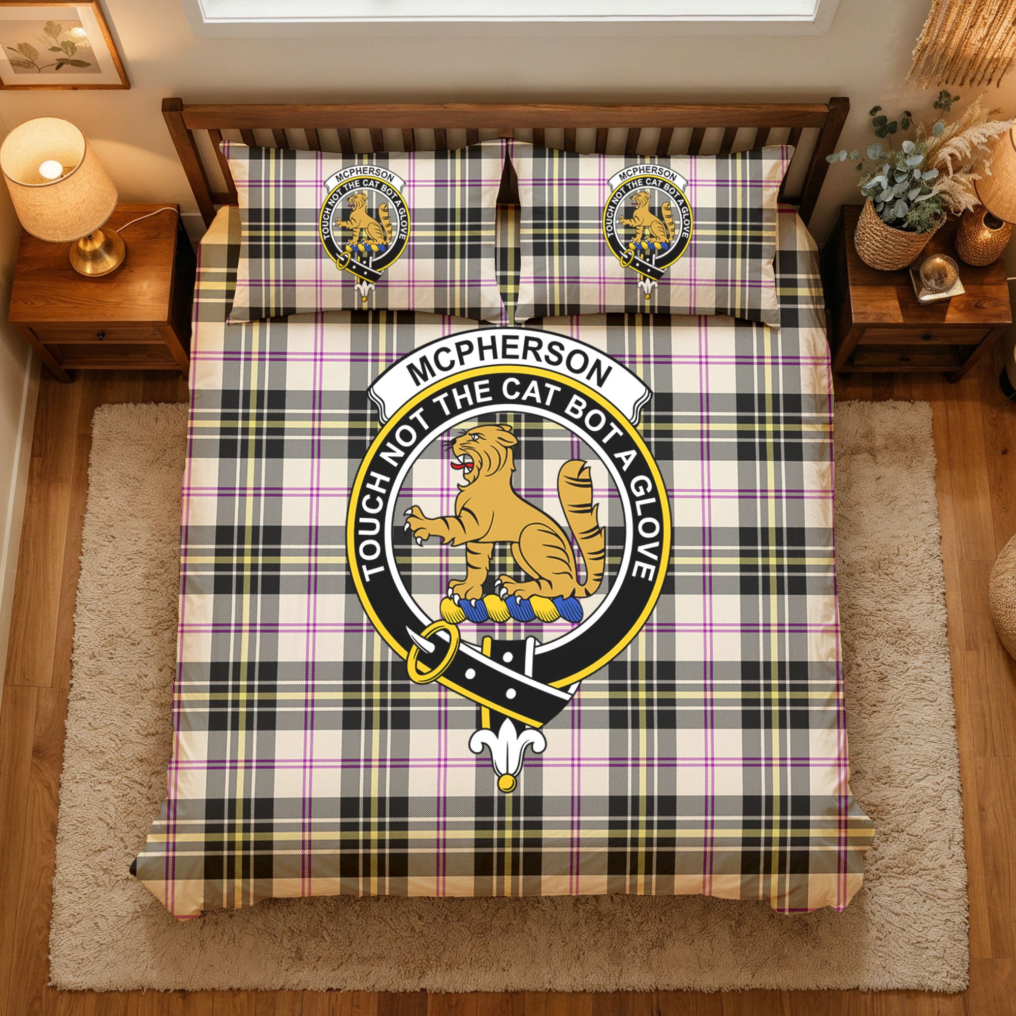 McPherson Dress Ancient Tartan Crest Bedding Set
