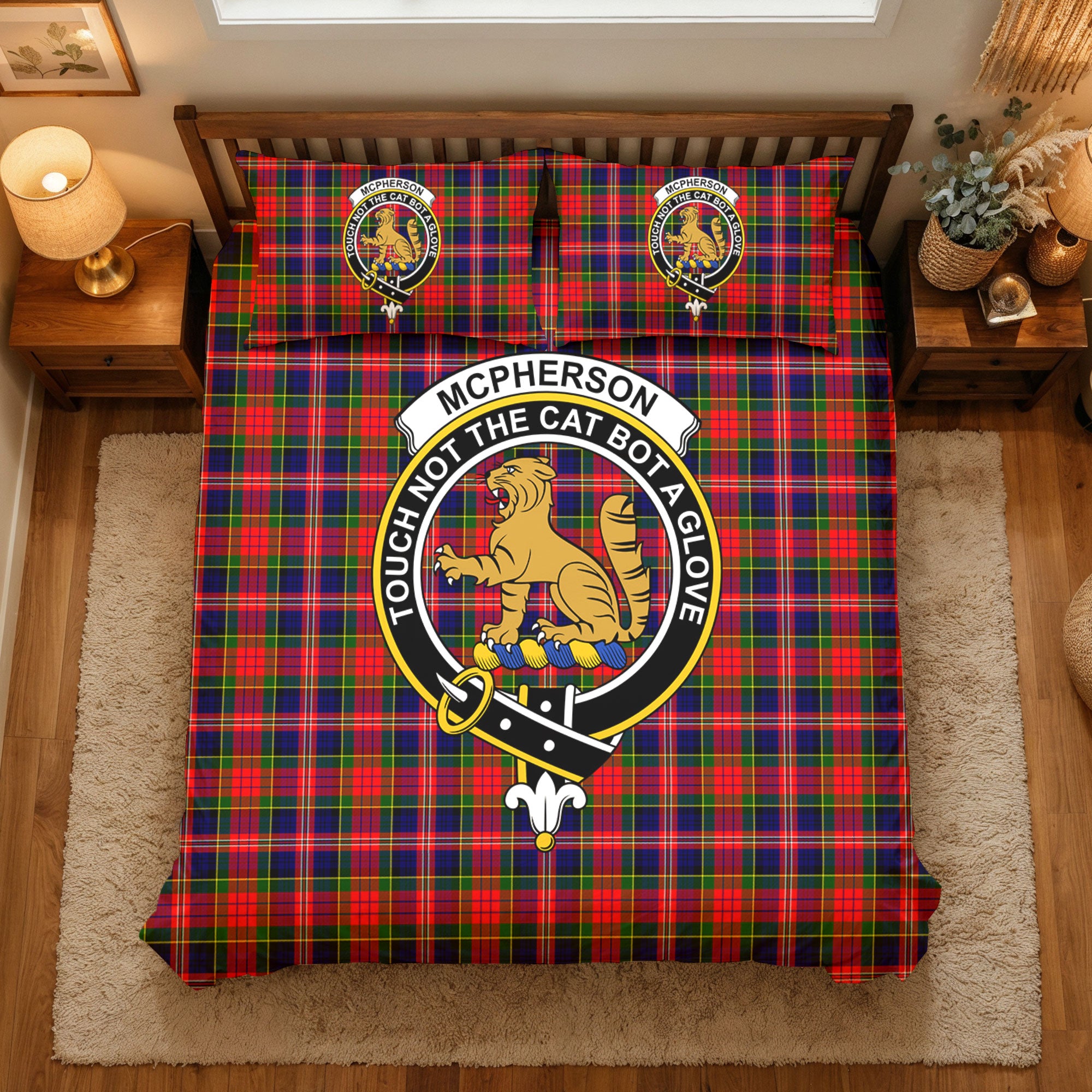 McPherson Modern Tartan Crest Bedding Set