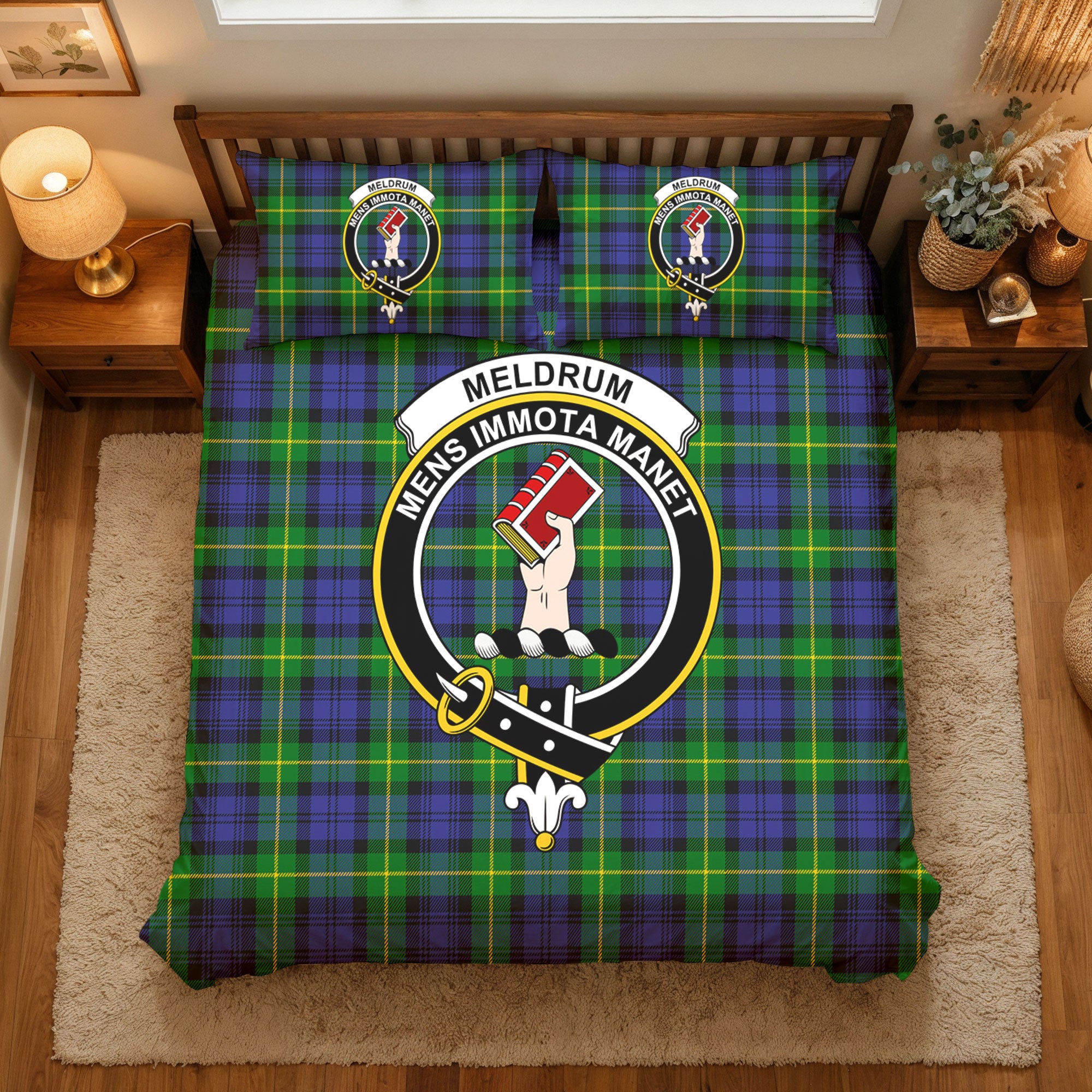 Meldrum Tartan Crest Bedding Set