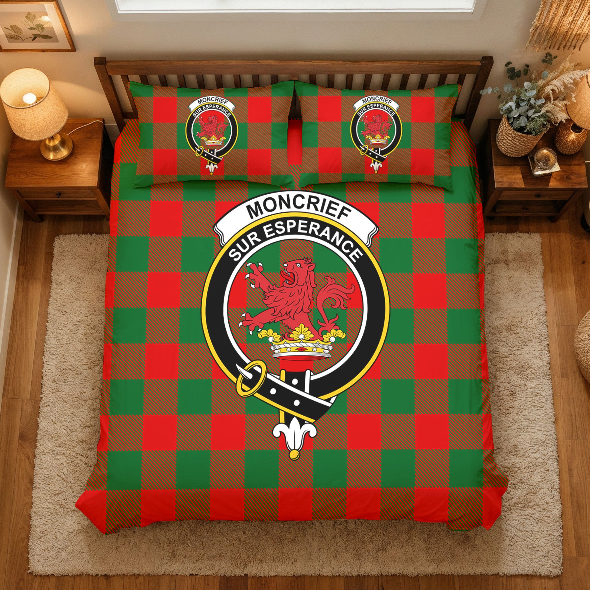 Moncrief Tartan Crest Bedding Set