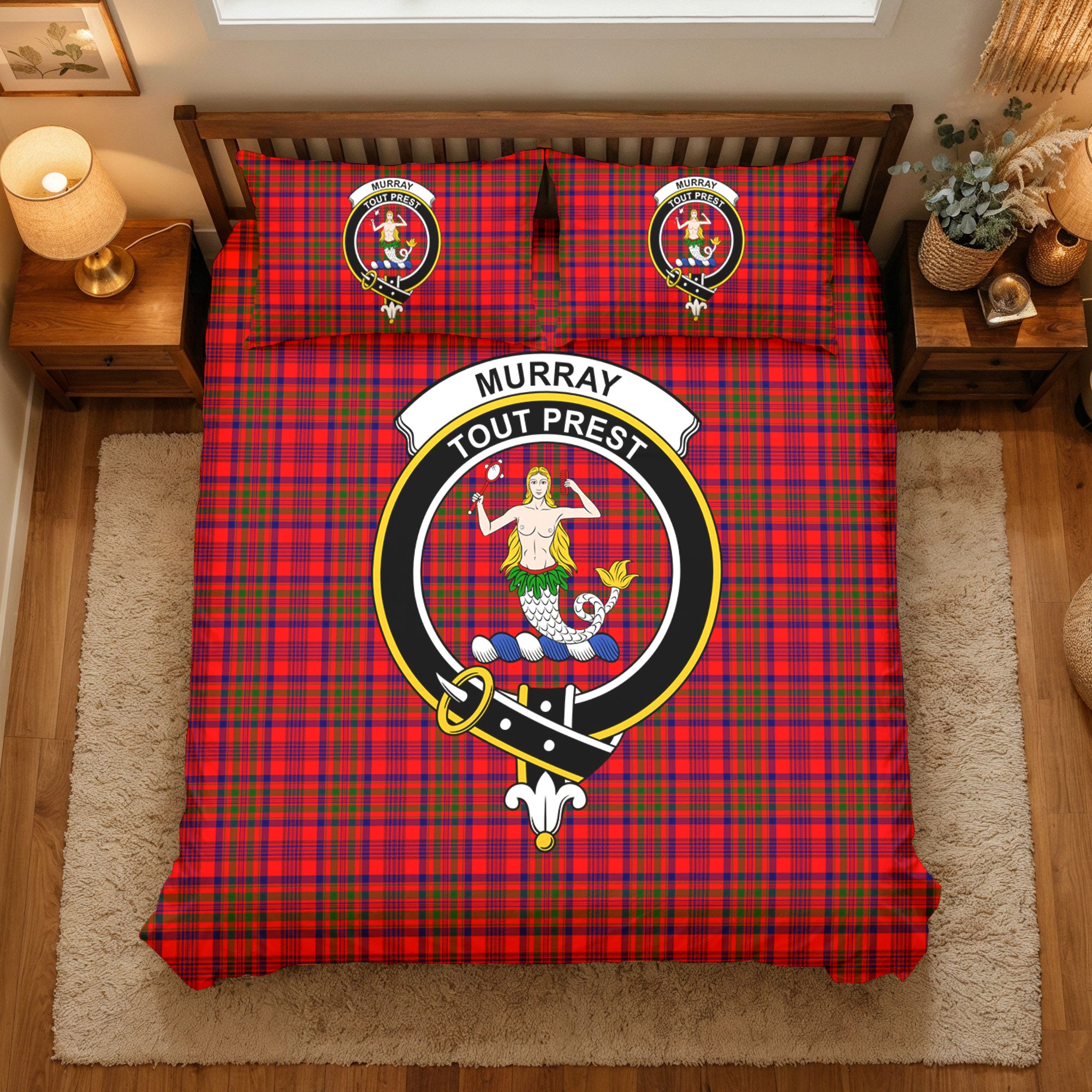 Murray of Tulloch Modern Tartan Crest Bedding Set