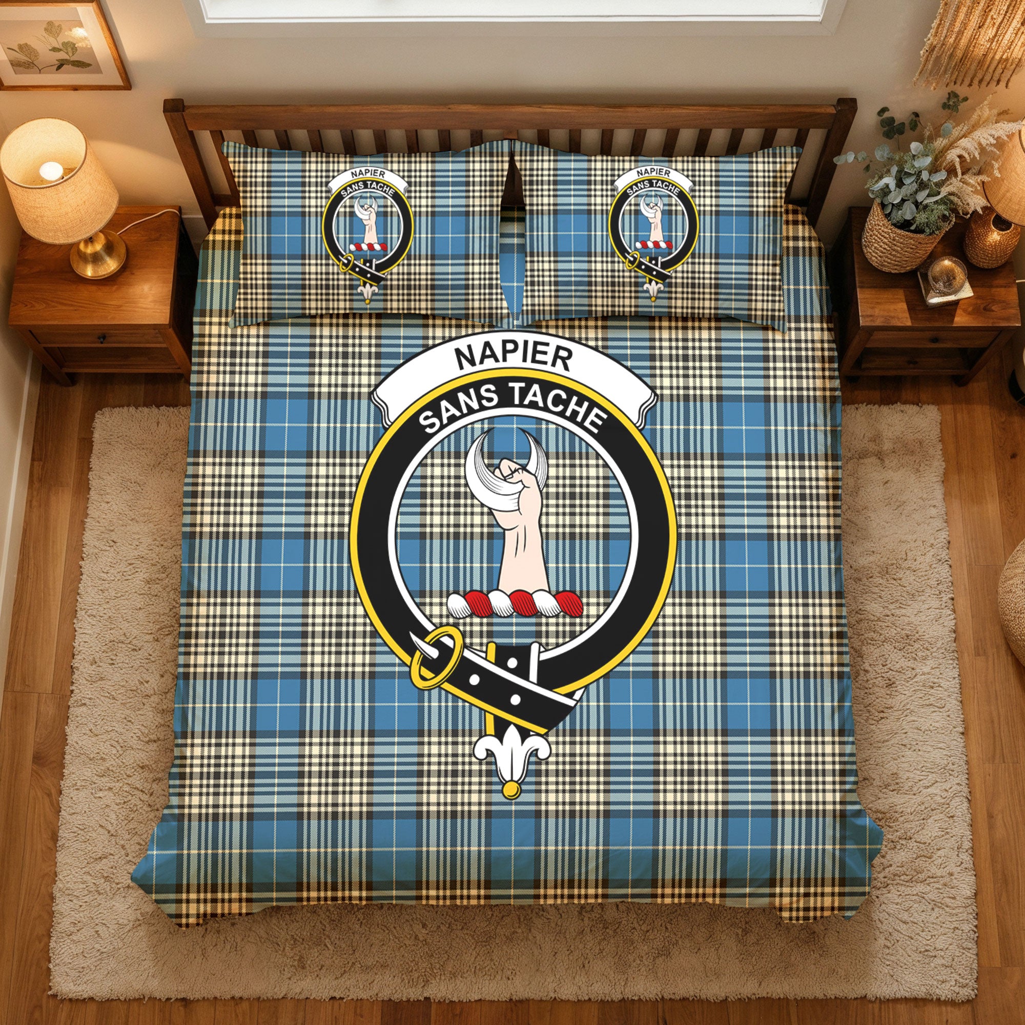 Napier Ancient Tartan Crest Bedding Set