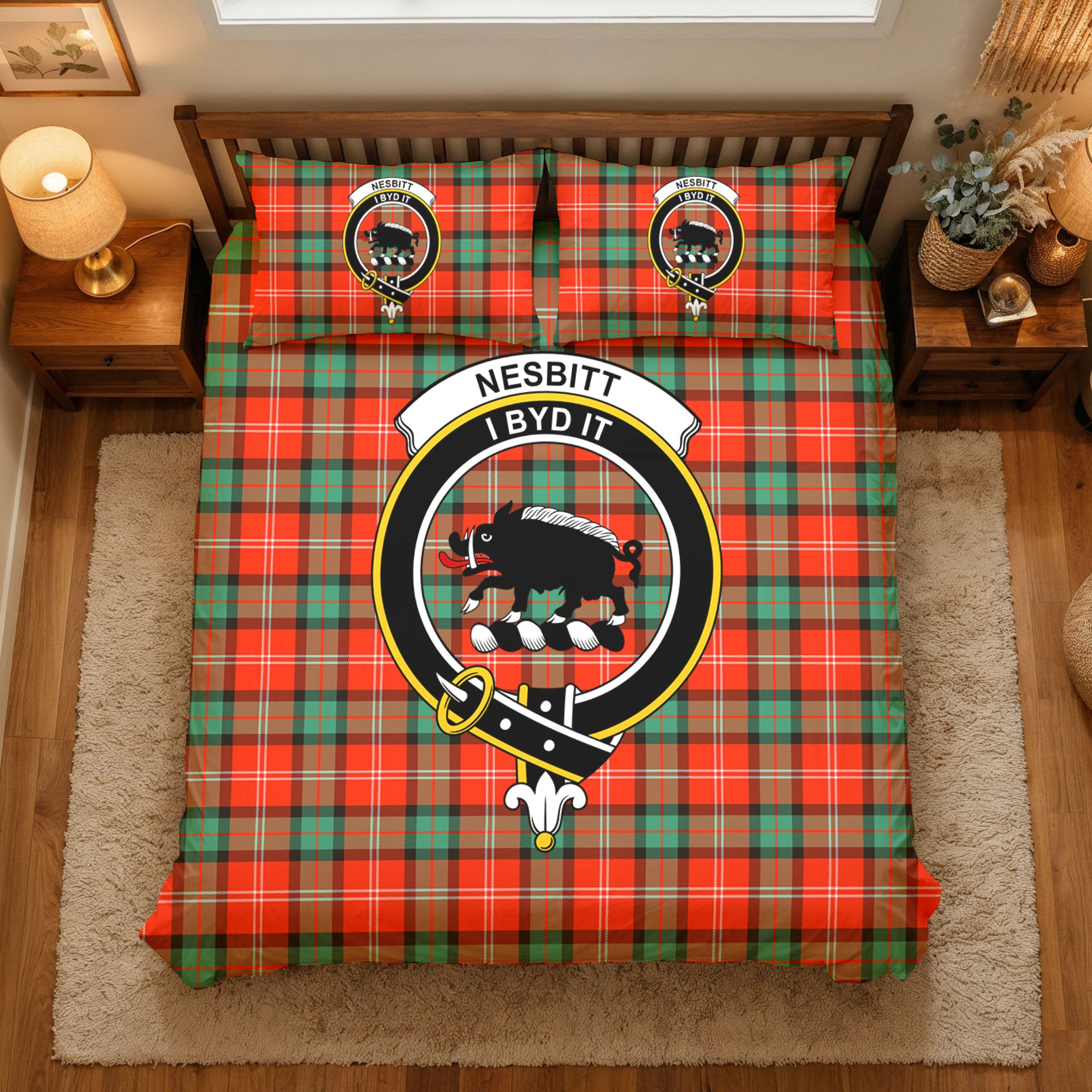 Nesbitt Ancient Tartan Crest Bedding Set