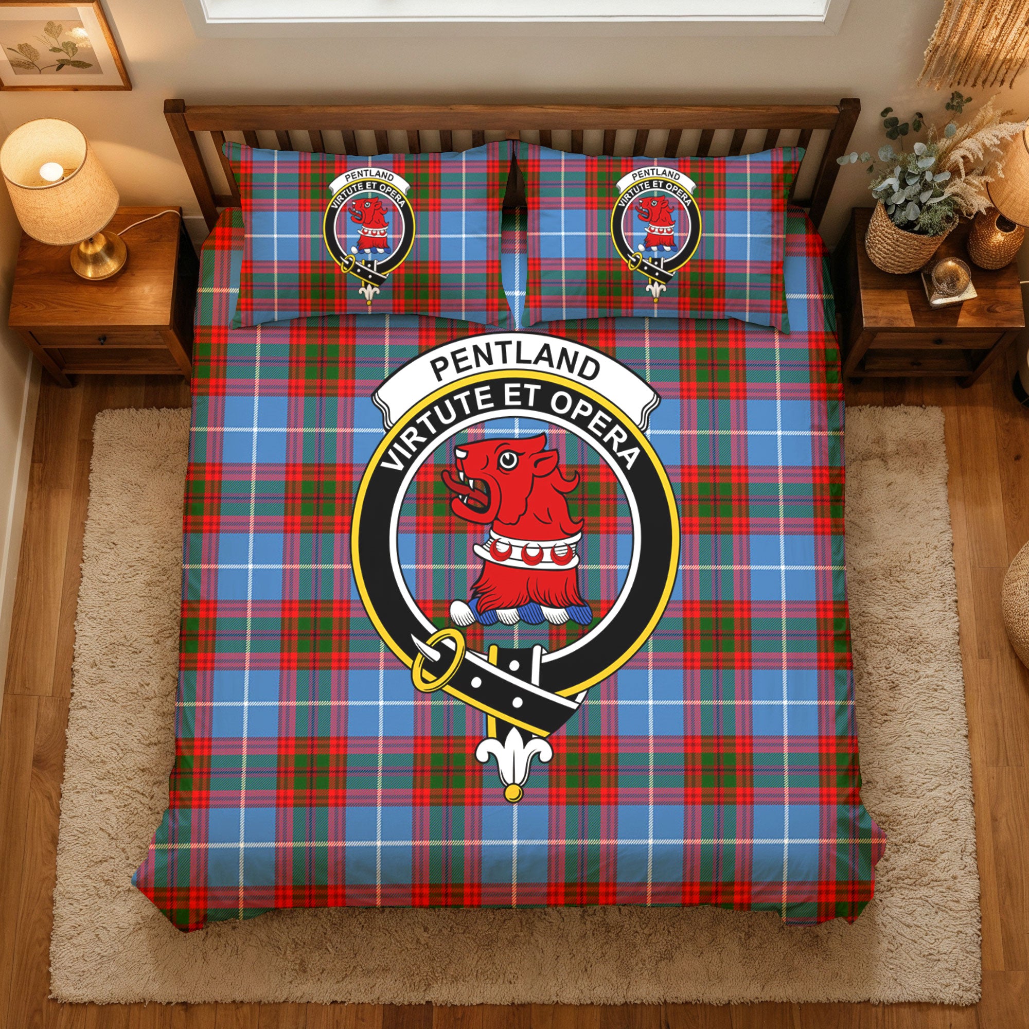 Pentland Tartan Crest Bedding Set