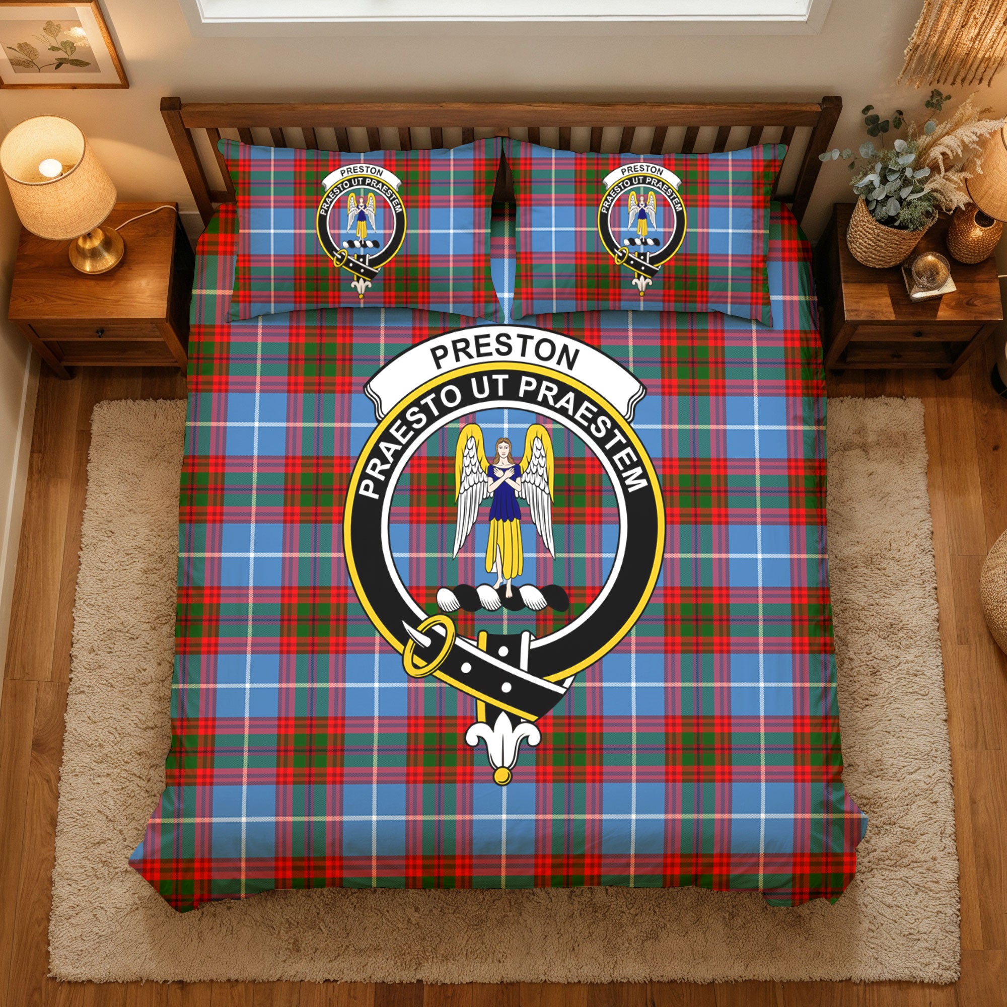 Preston Tartan Crest Bedding Set