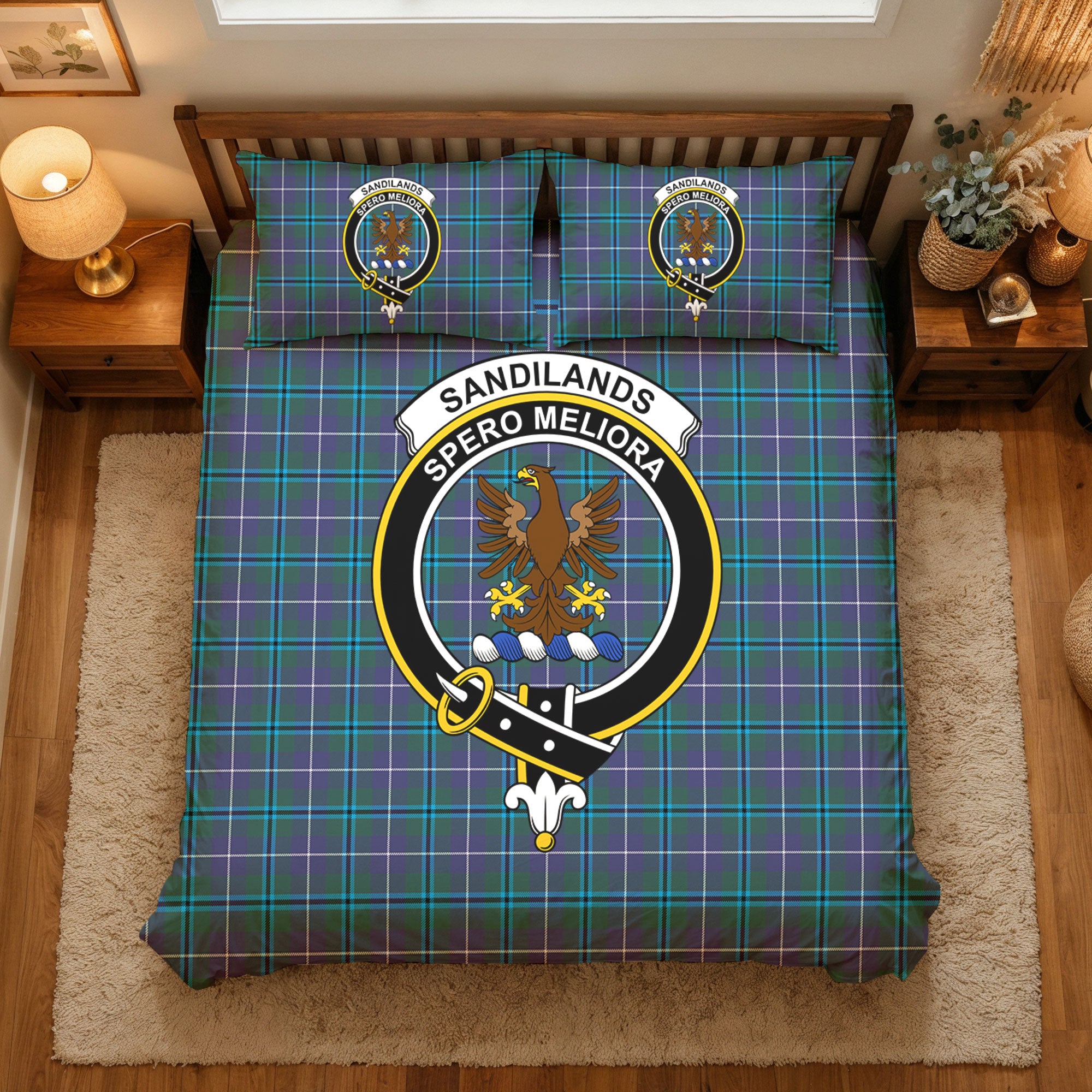 Sandilands Tartan Crest Bedding Set