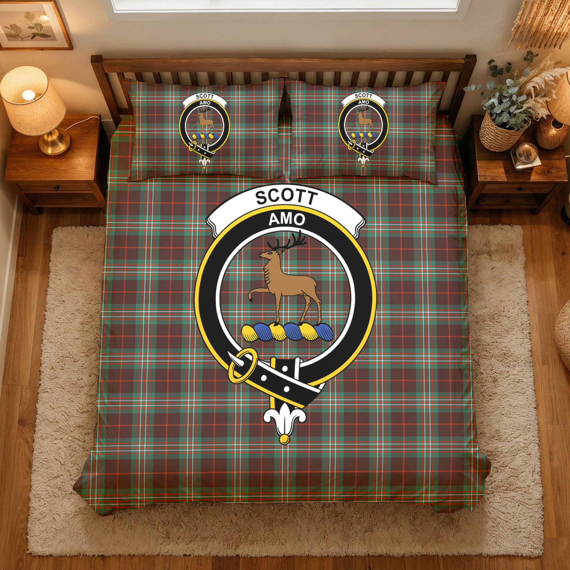 Scott Brown Ancient Tartan Crest Bedding Set