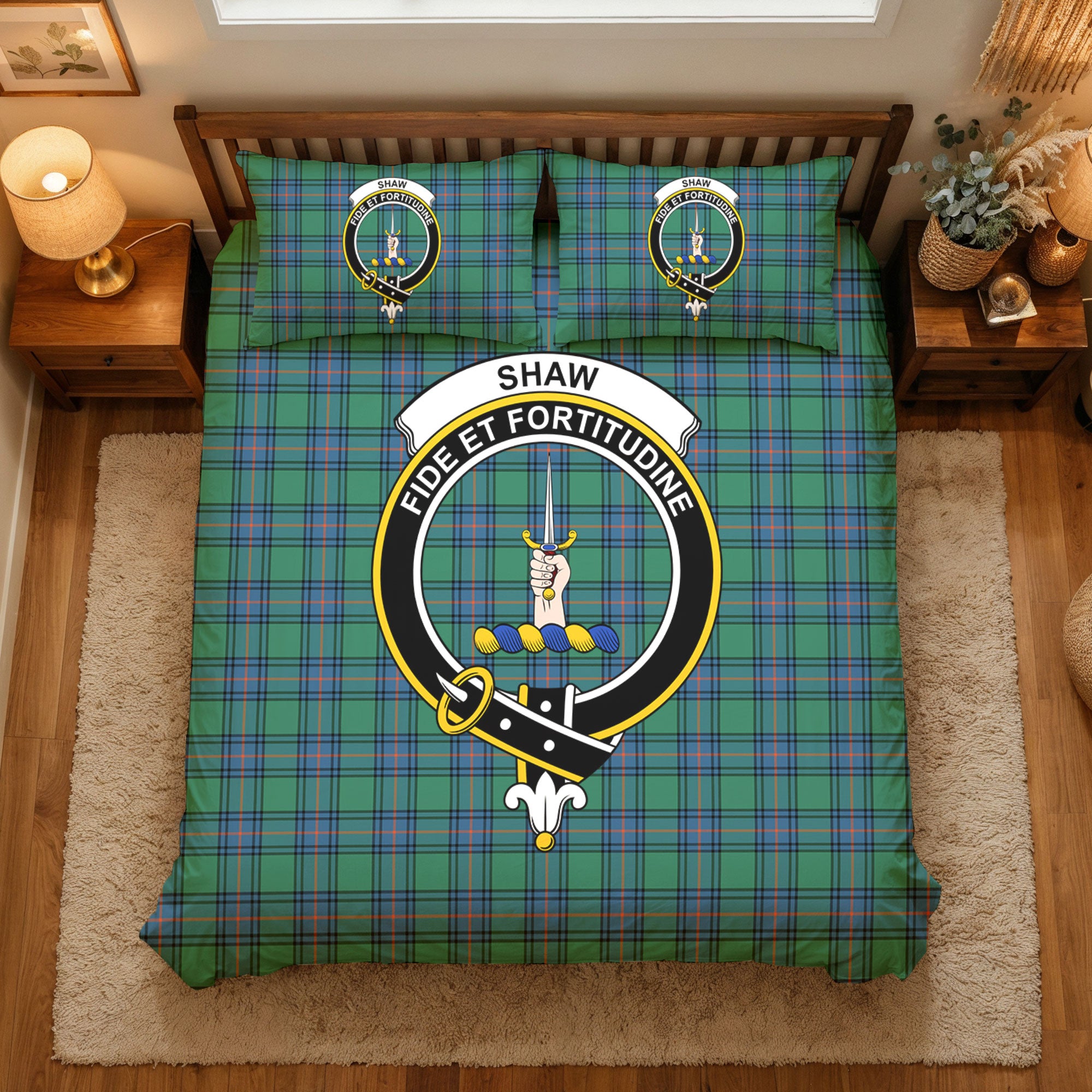 Shaw Ancient Tartan Crest Bedding Set