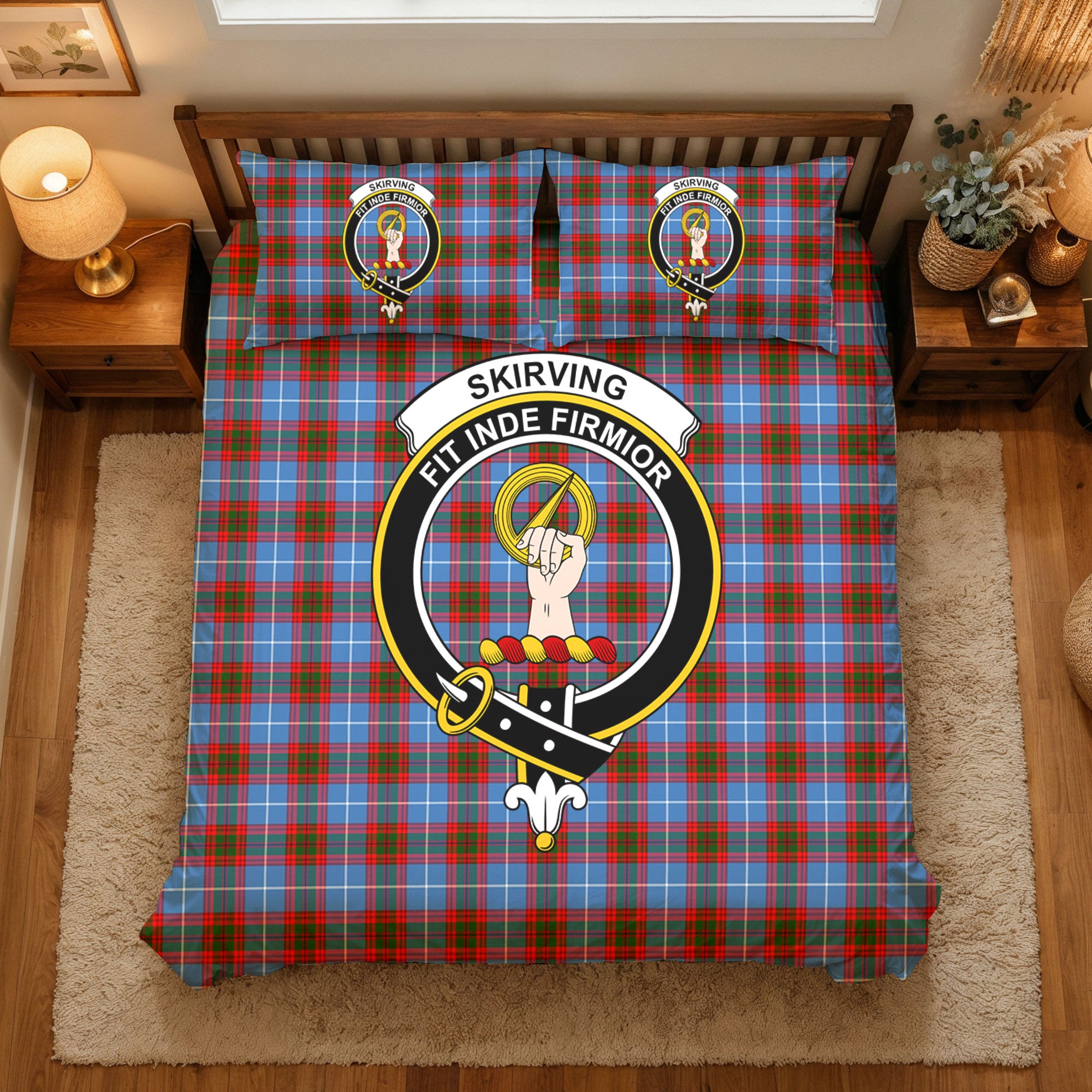 Skirving Tartan Crest Bedding Set