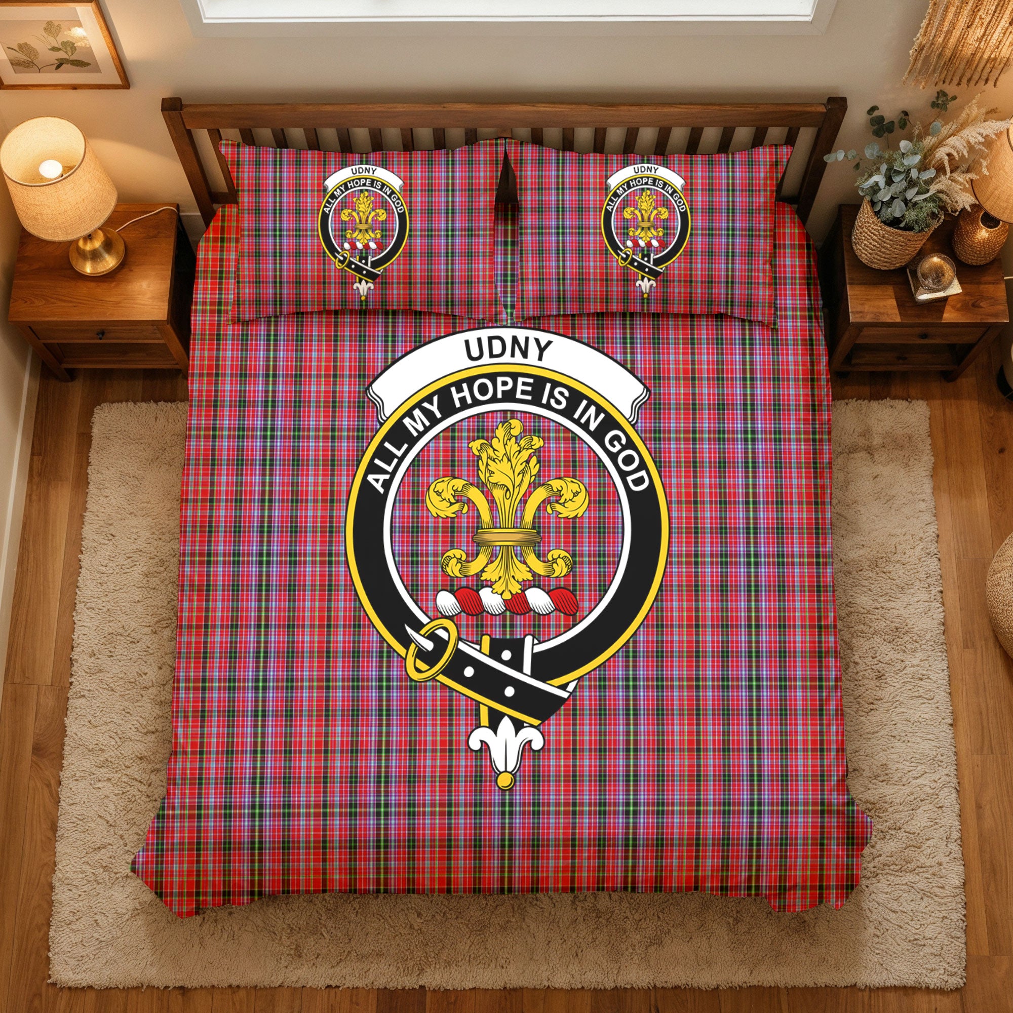 Udny Tartan Crest Bedding Set
