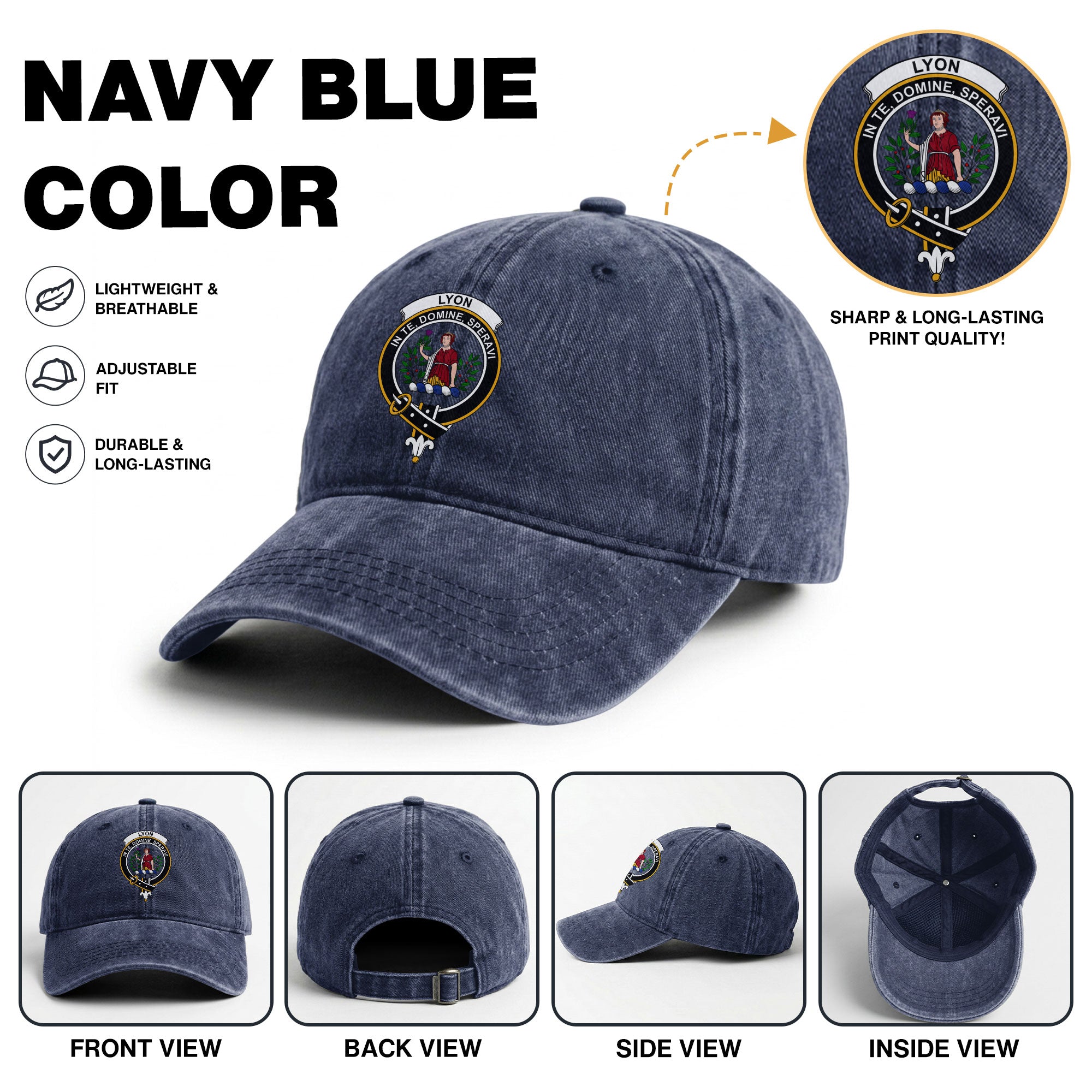 Lyon Crest Washed Classic Cap