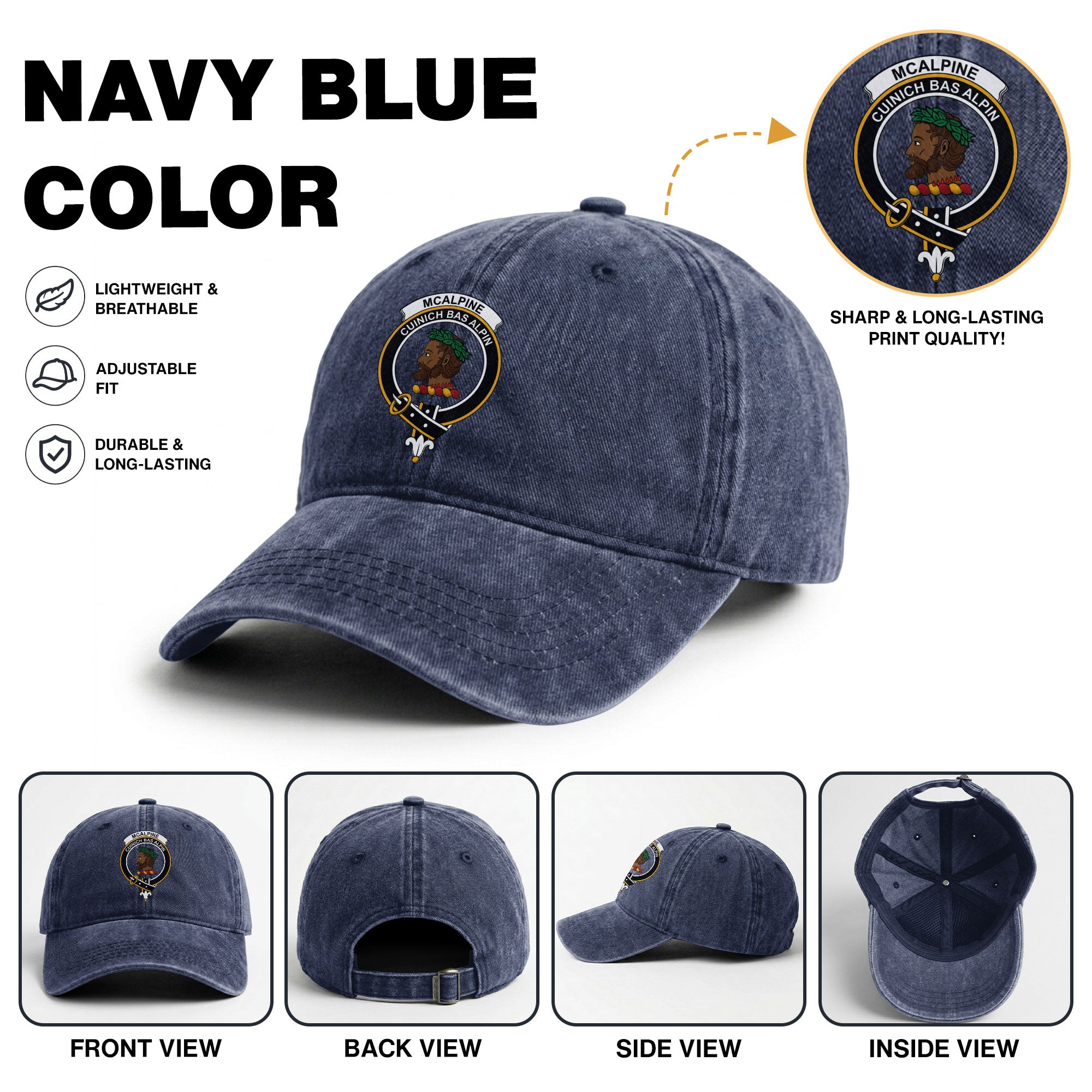 McAlpine Crest Washed Classic Cap