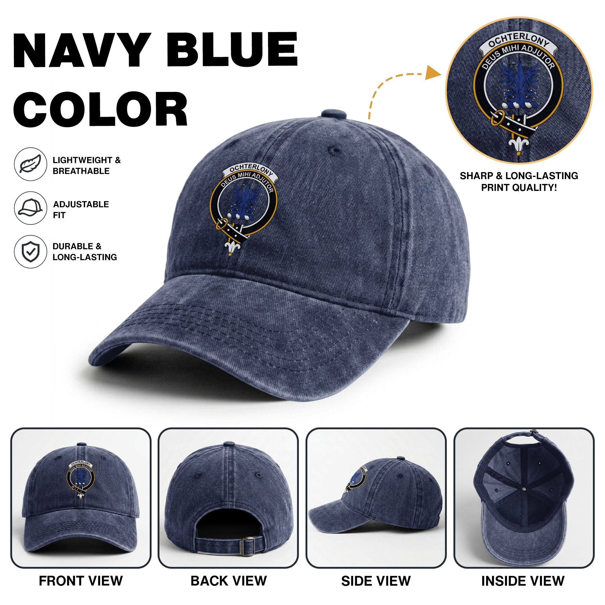 Ochterlony Crest Washed Classic Cap
