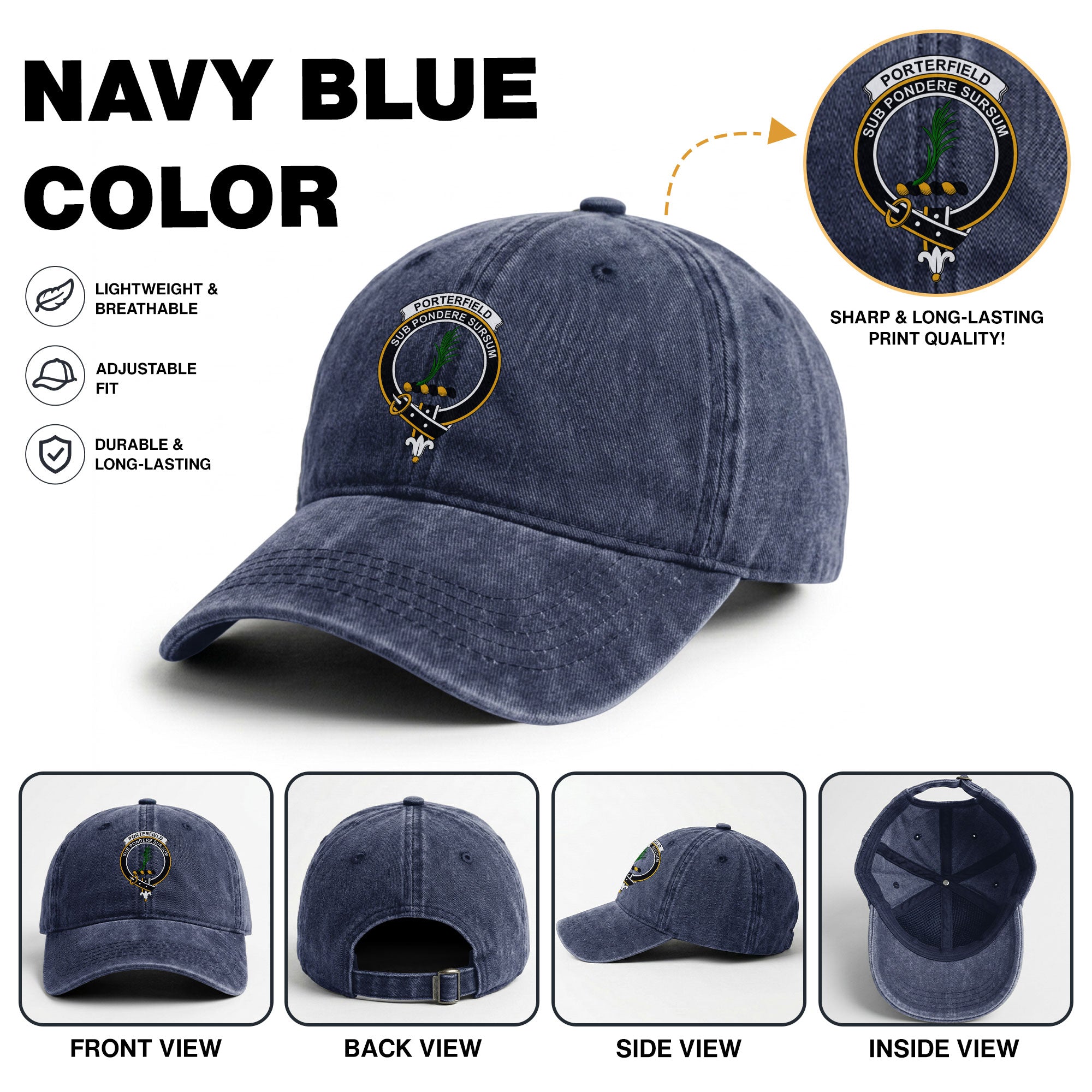 Porterfield Crest Washed Classic Cap
