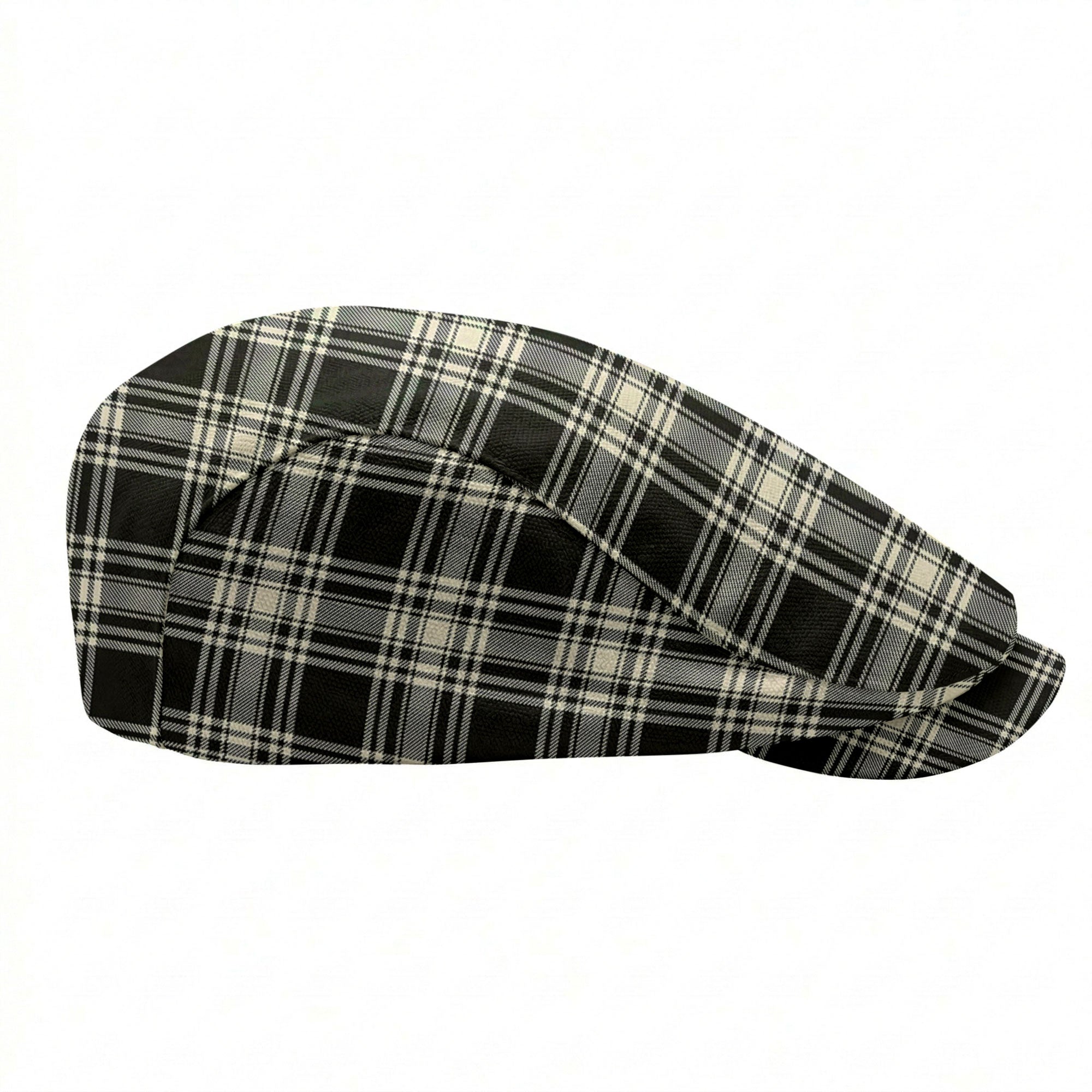 Menzies Black - White Ancient Tartan Flat Caps