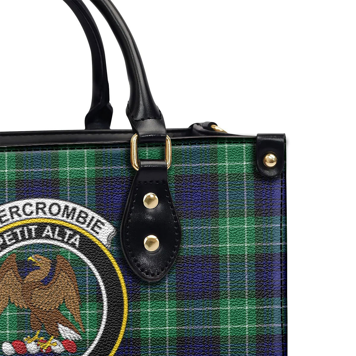 Abercrombie Tartan Crest Leather Handbag