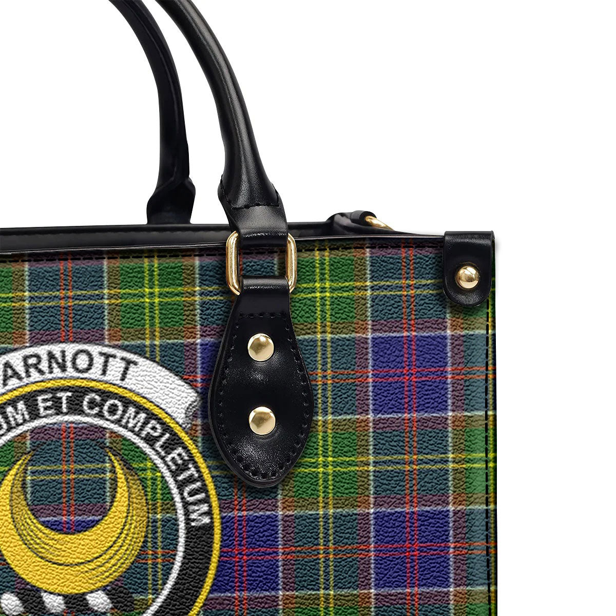 Arnott Tartan Crest Leather Handbag