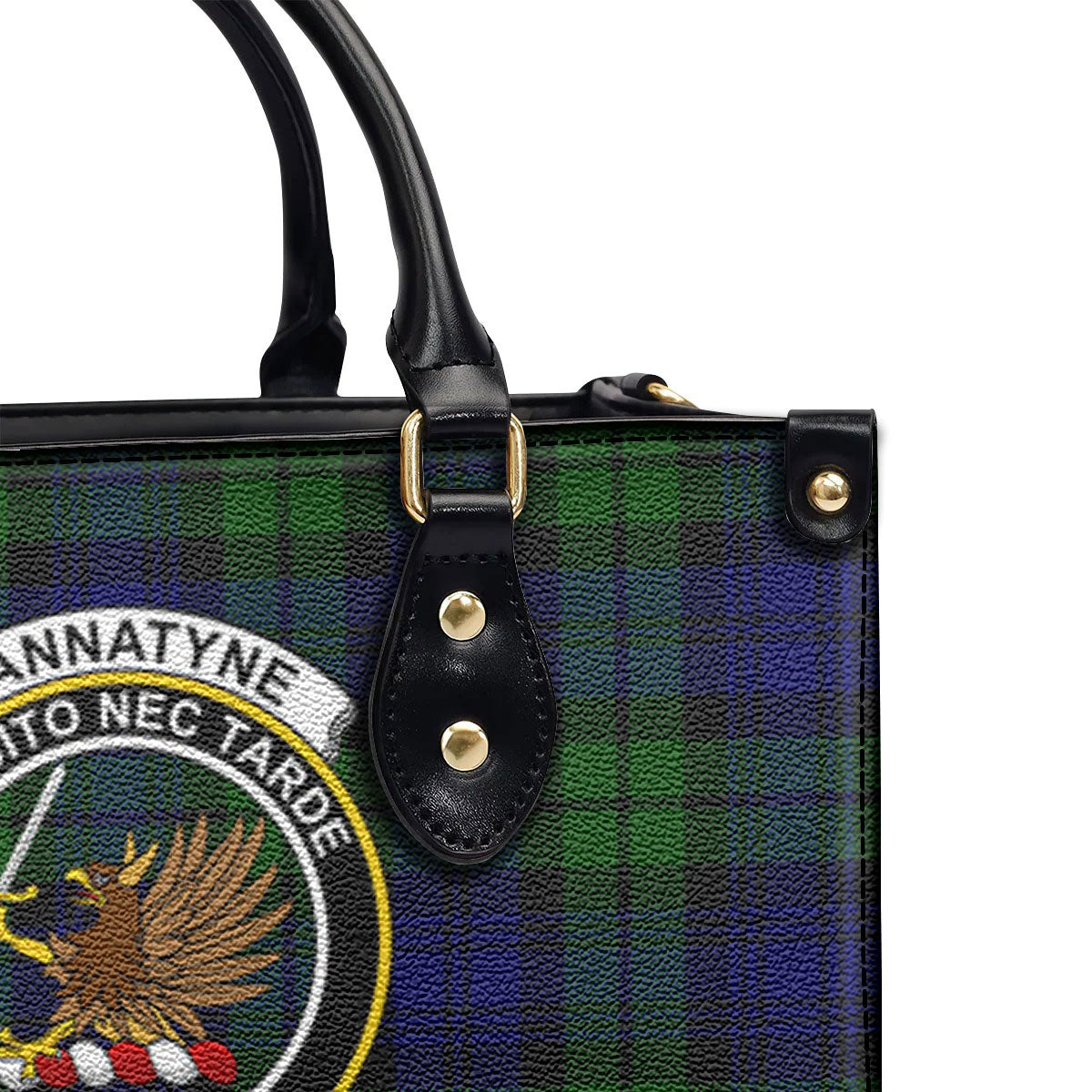 Bannatyne Tartan Crest Leather Handbag