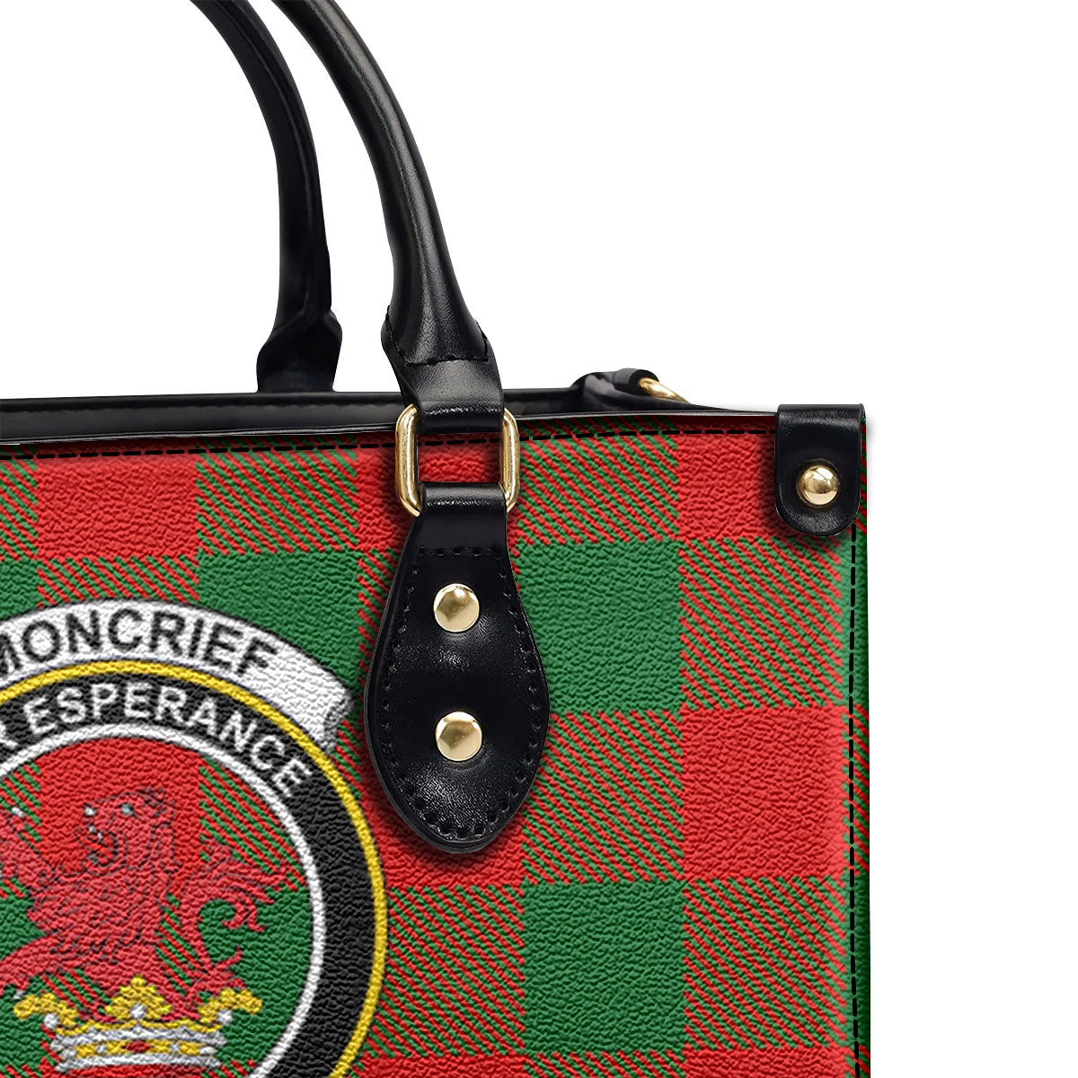 Moncrief Tartan Crest Leather Handbag